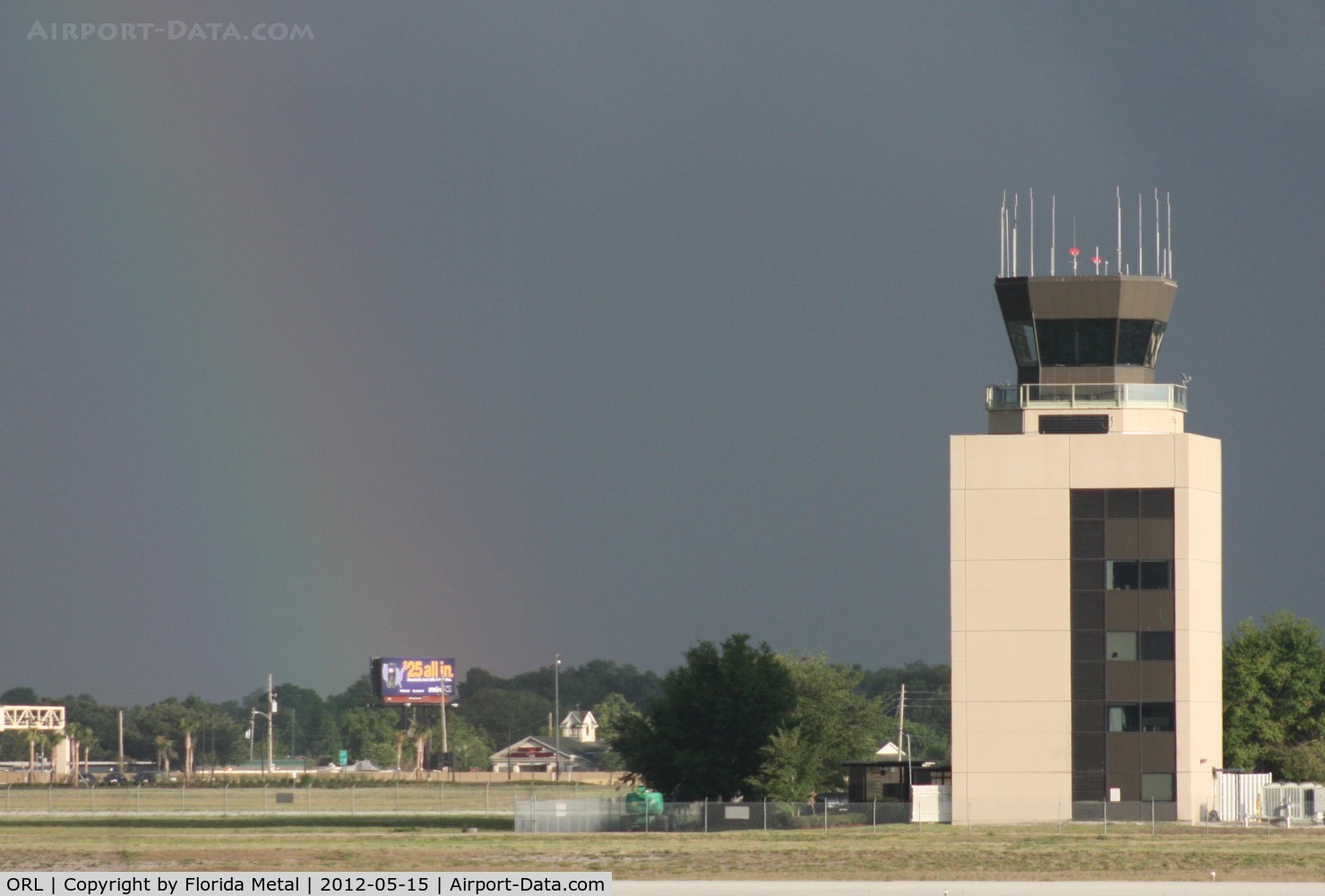 Executive Airport (ORL) - Orlando Executive after a thunderstorm with rainbow
