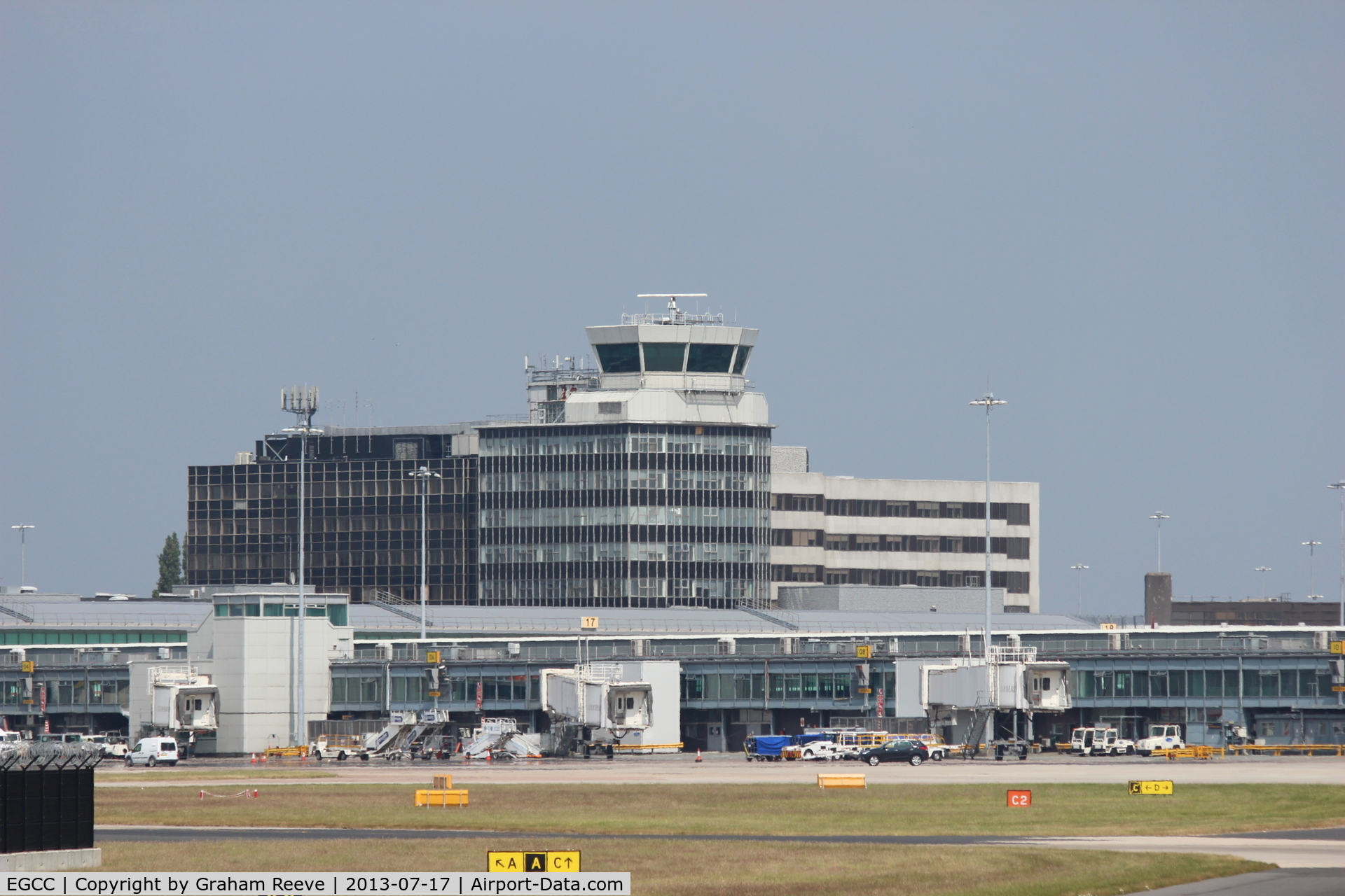 Manchester Airport, Manchester, England United Kingdom (EGCC) - General view from the visitors park.