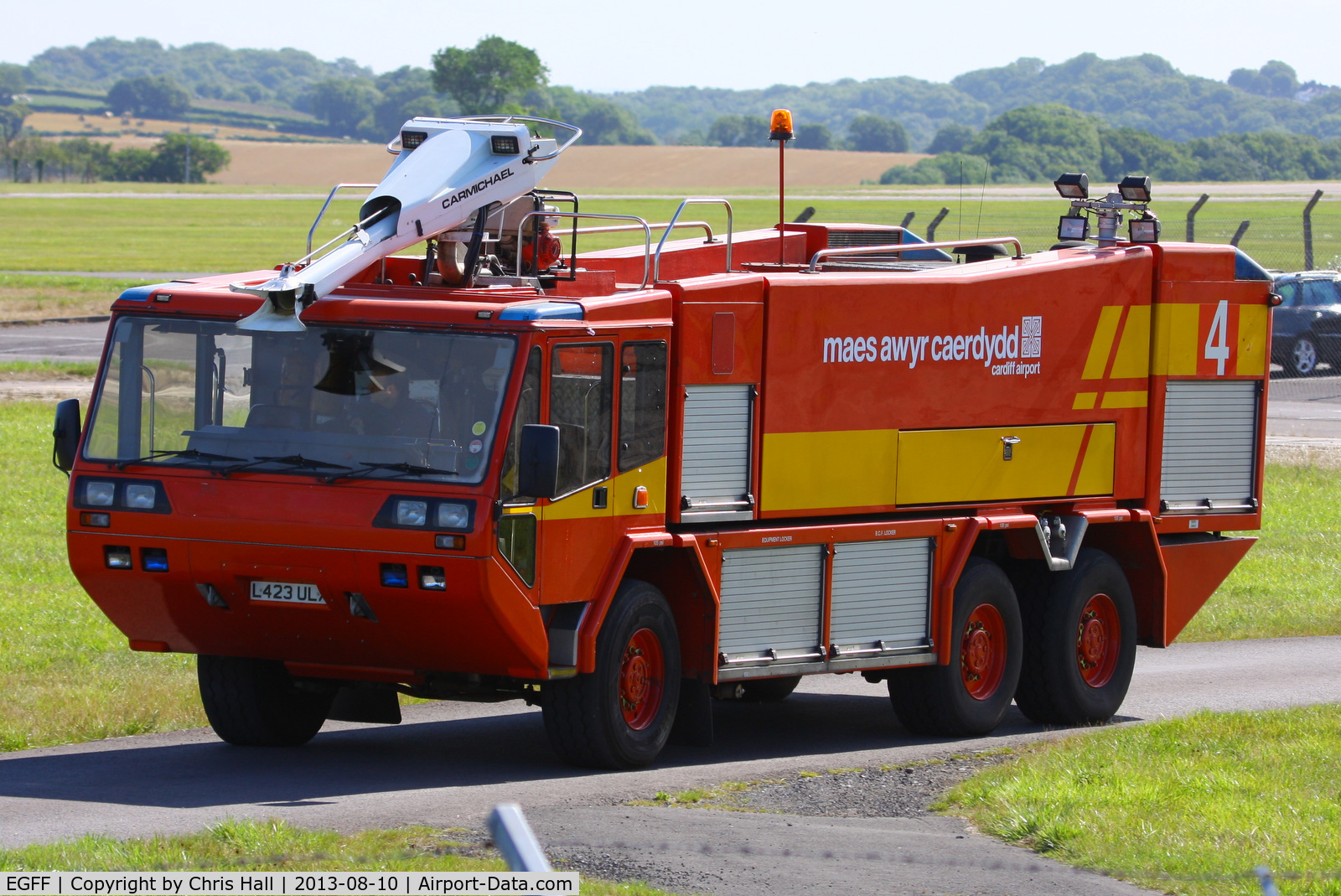 Cardiff International Airport, Cardiff, Wales United Kingdom (EGFF) - Cardiff Fire Truck #4