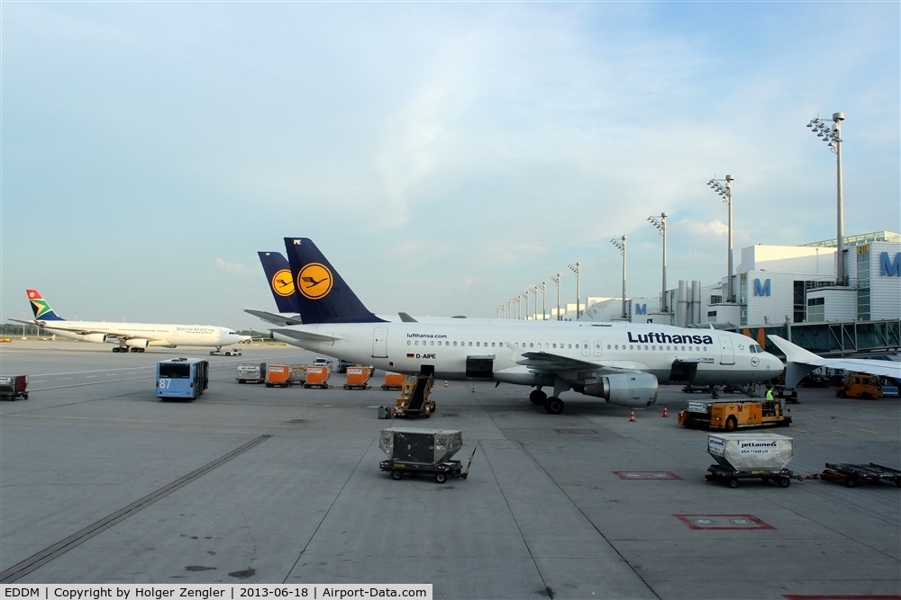 Munich International Airport (Franz Josef Strauß International Airport), Munich Germany (EDDM) - More and more long distance flights get their aircraft pulled to stand....