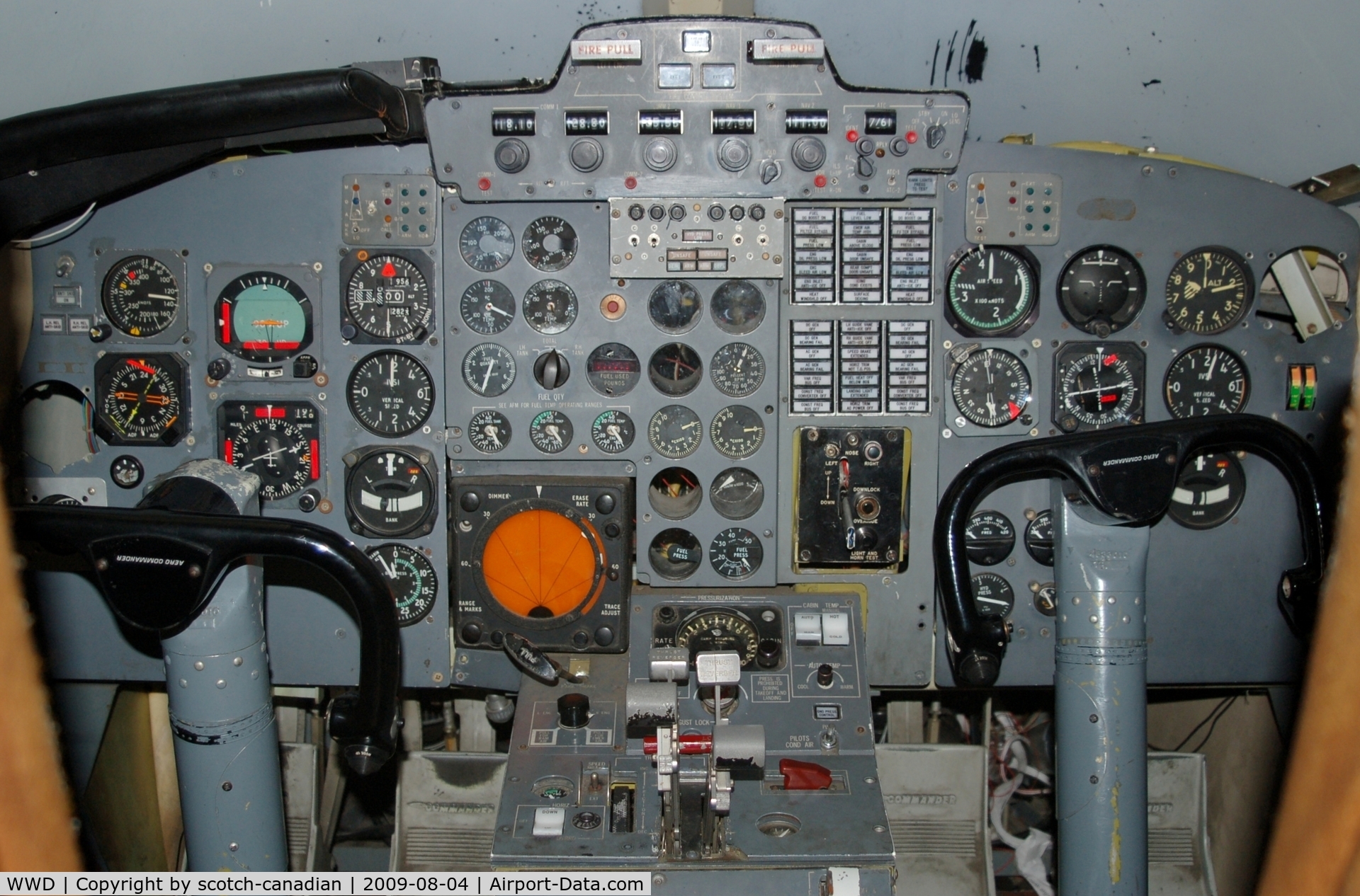 Cape May County Airport (WWD) - Aero Commander Cockpit at the Naval Air Station Wildwood Aviation Museum, Cape May County Airport, Wildwood, NJ