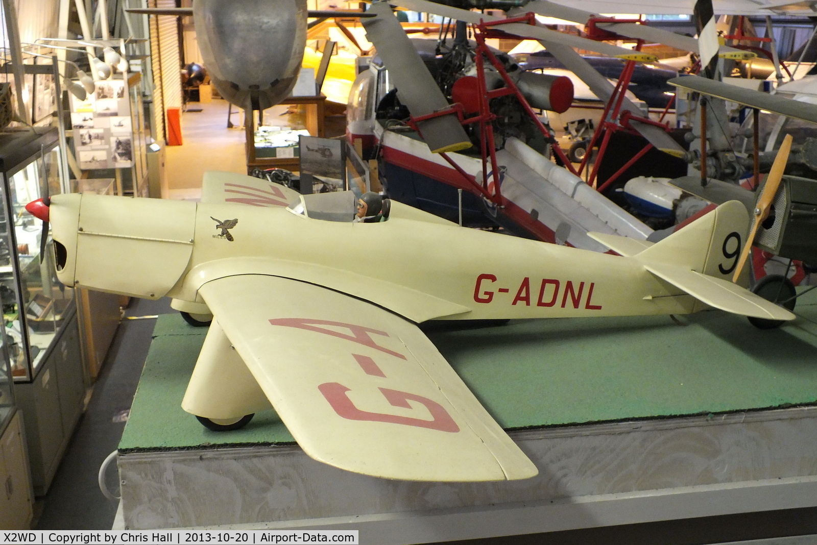 X2WD Airport - large scale model of Miles M5 Sparrowhawk G-ADNL at the Museum of Berkshire Aviation, Woodley