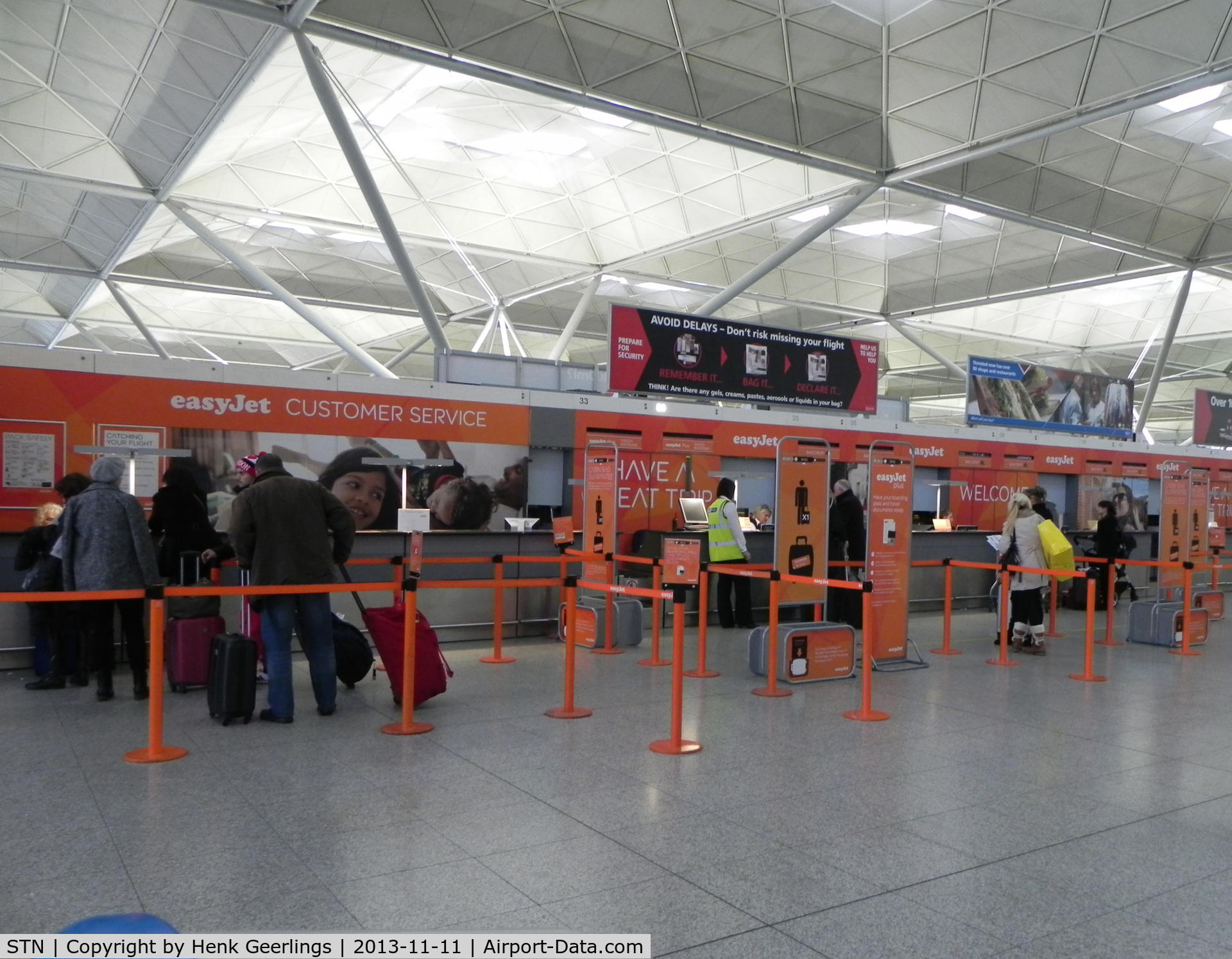 London Stansted Airport, London, England United Kingdom (STN) - Check in for EasyJet