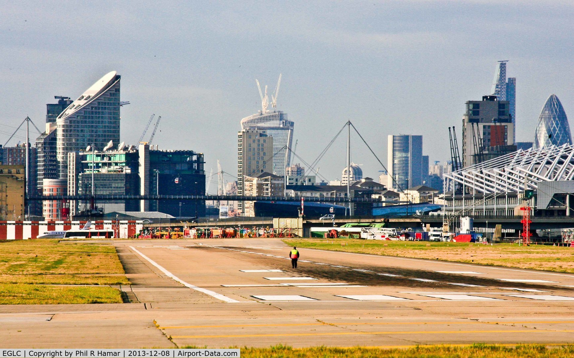 London City Airport, London, England United Kingdom (EGLC) - It's after noon on Sunday 8/12/2013 & LCY is opening up.