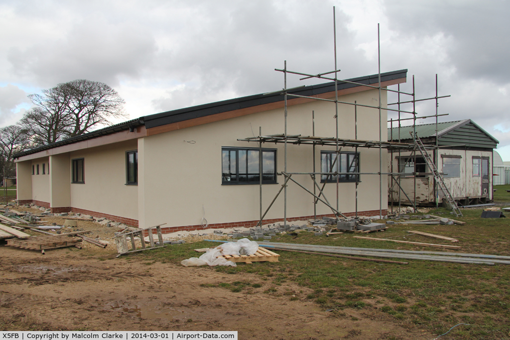 X5FB Airport - A work in progress! Fishburn Airfield's new clubhouse. May 14 2014.