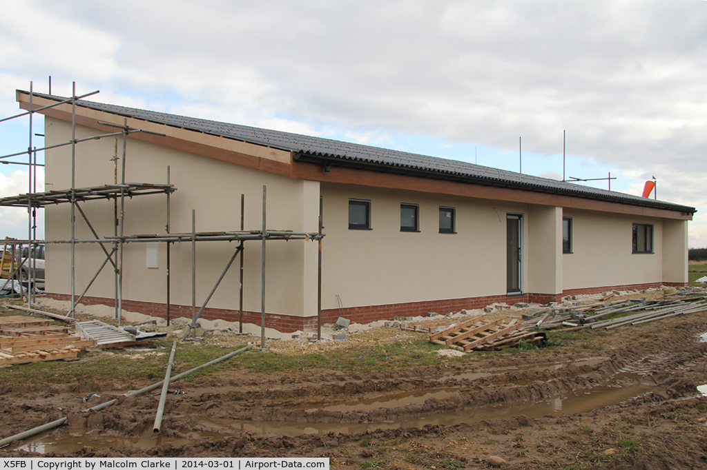 X5FB Airport - A work in progress! Fishburn Airfield's new clubhouse. March 2014.