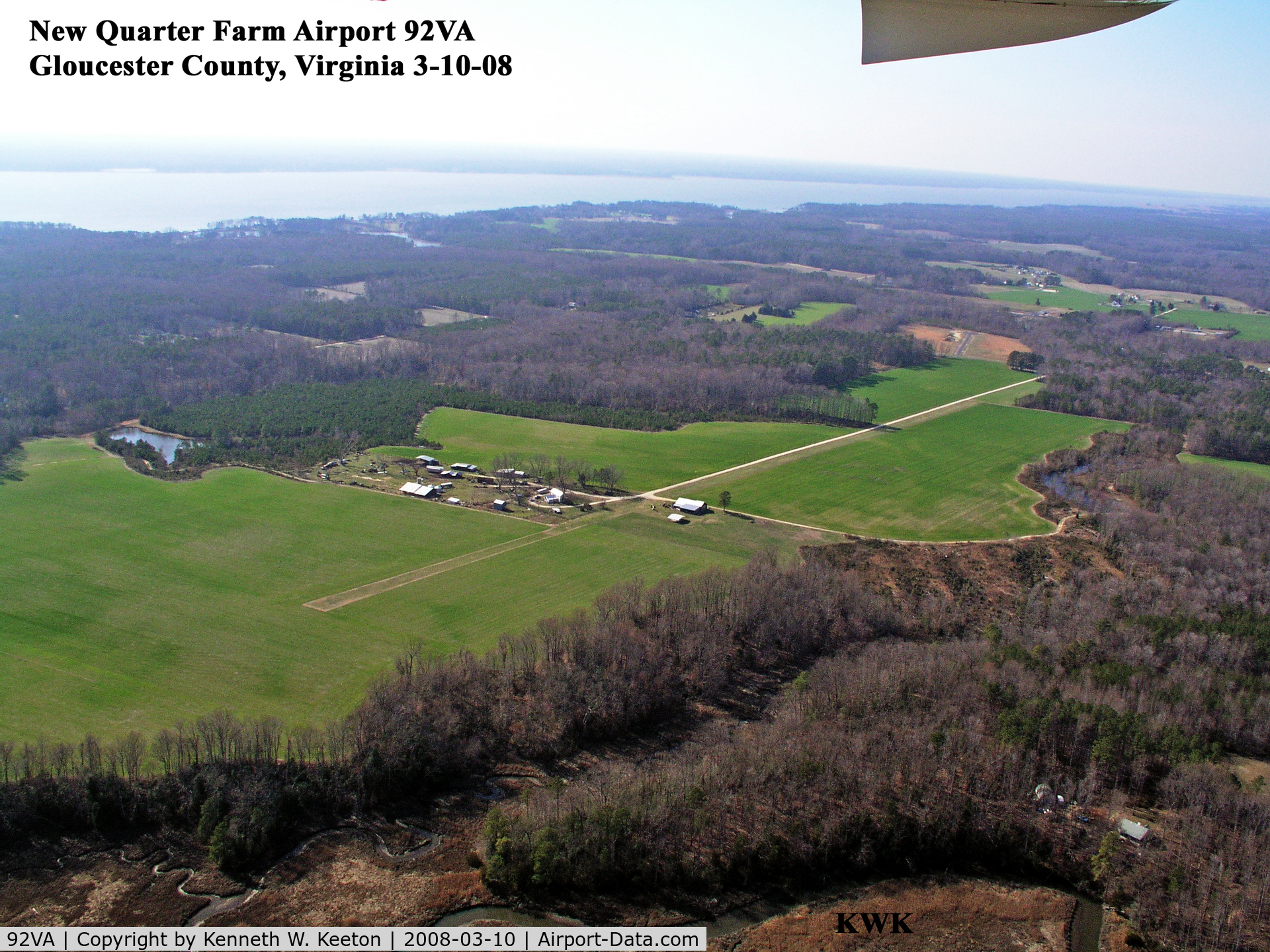 New Quarter Farm Airport (92VA) - New Quarter Farm Airport 92VA Gloucester County, Virginia Photo by Kenneth W. Keeton 3-10-08