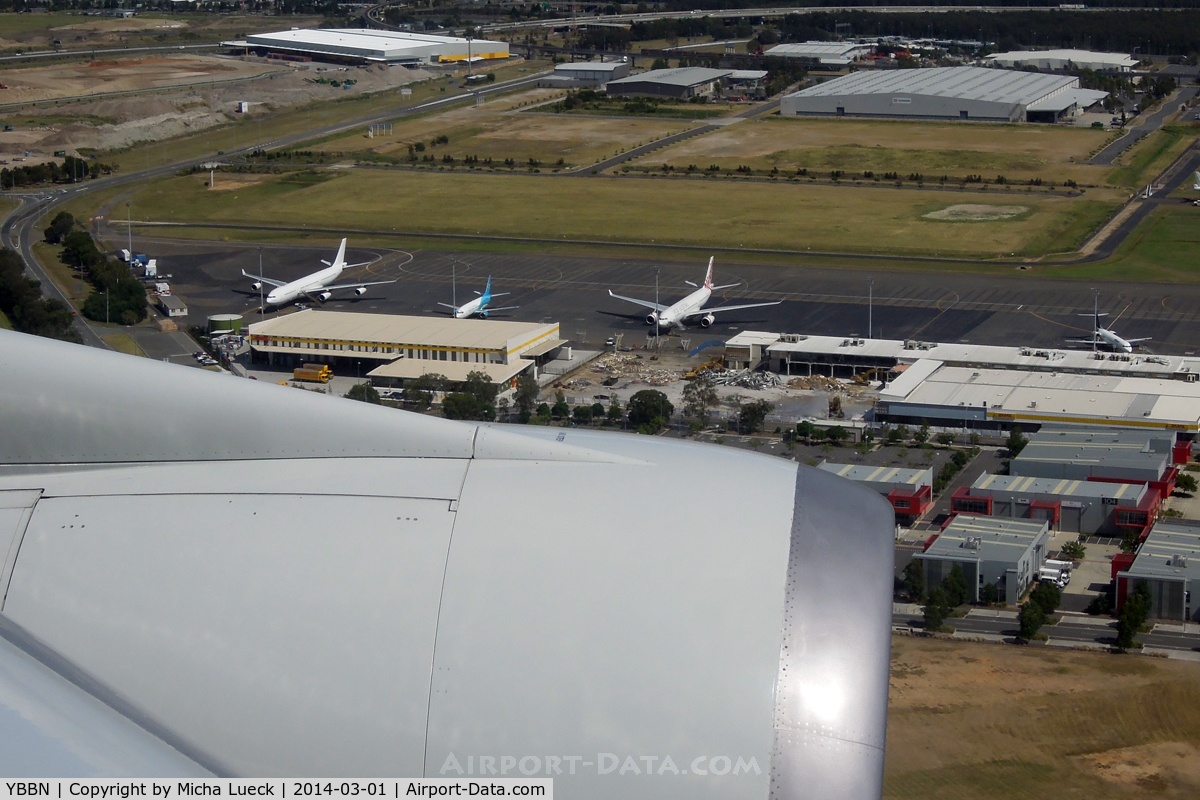Brisbane International Airport, Brisbane, Queensland Australia (YBBN) - Taken from ZK-NBV (AKL-BNE)