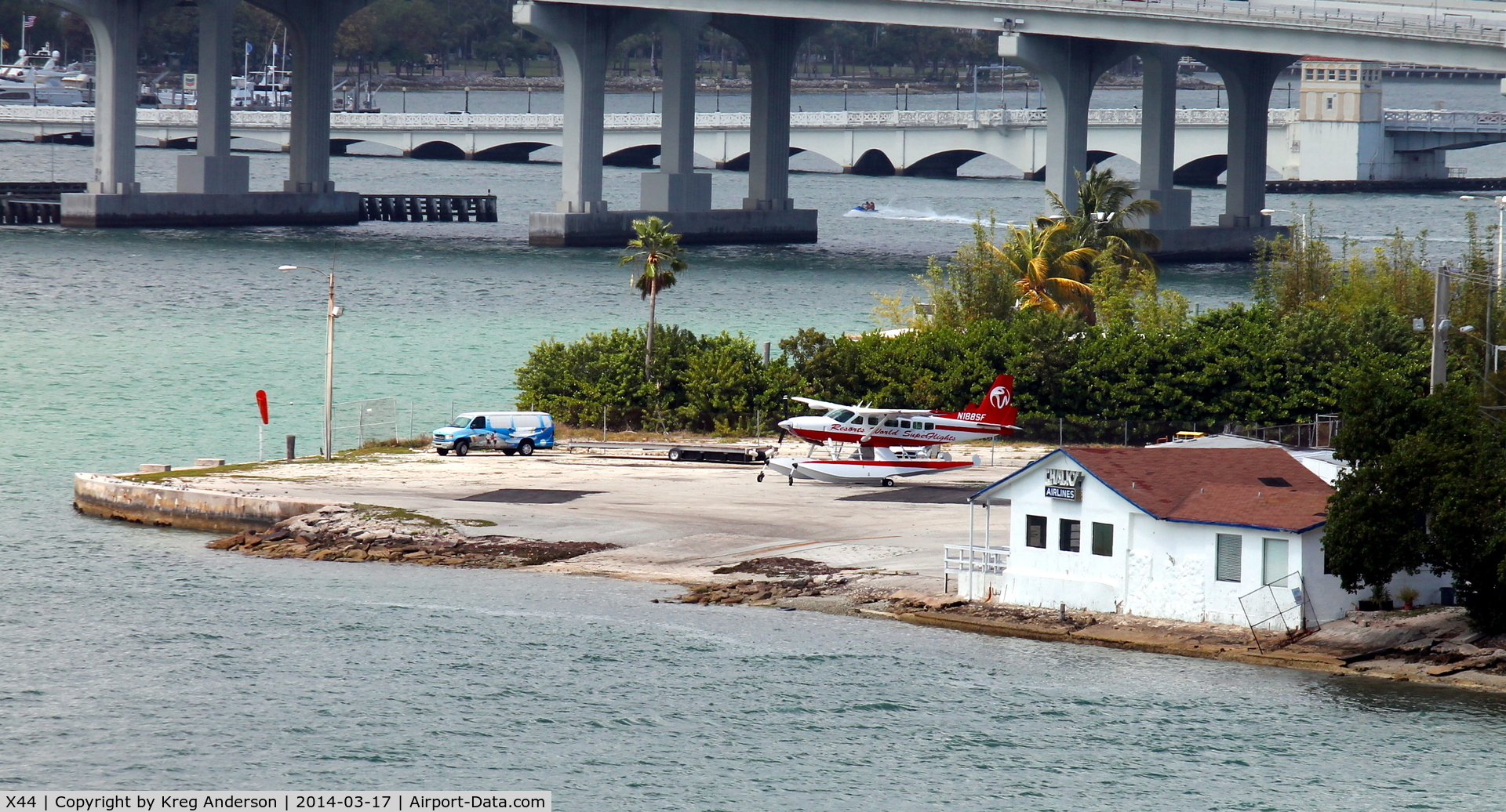 Miami Seaplane Base (X44) - A view of the famed Miami Seaplane Base in Miami, FL from the view on the Carnival Ecstasy.