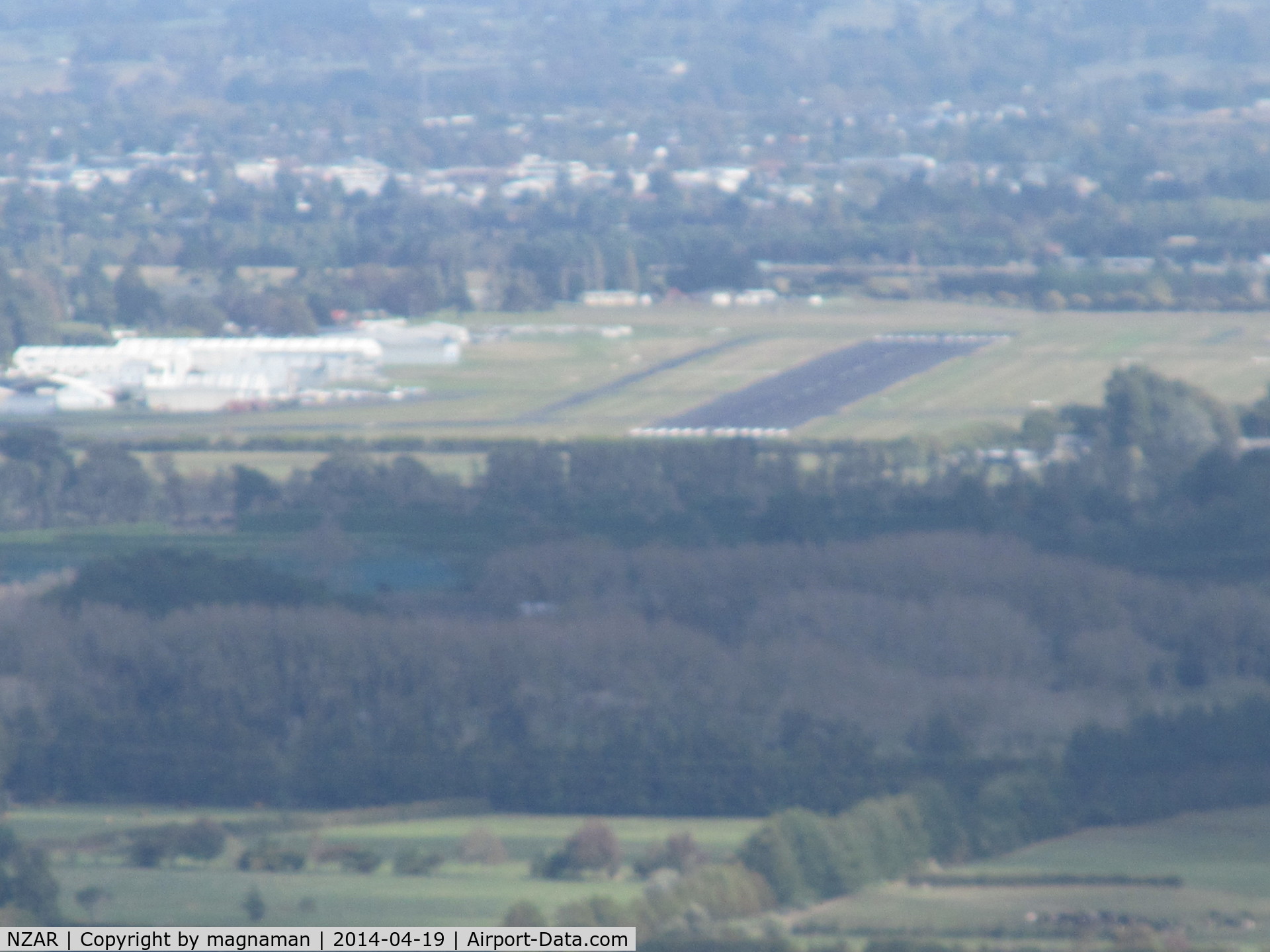 Ardmore Airport, Auckland New Zealand (NZAR) - Viewed from top of clevedon reserve about 10k south