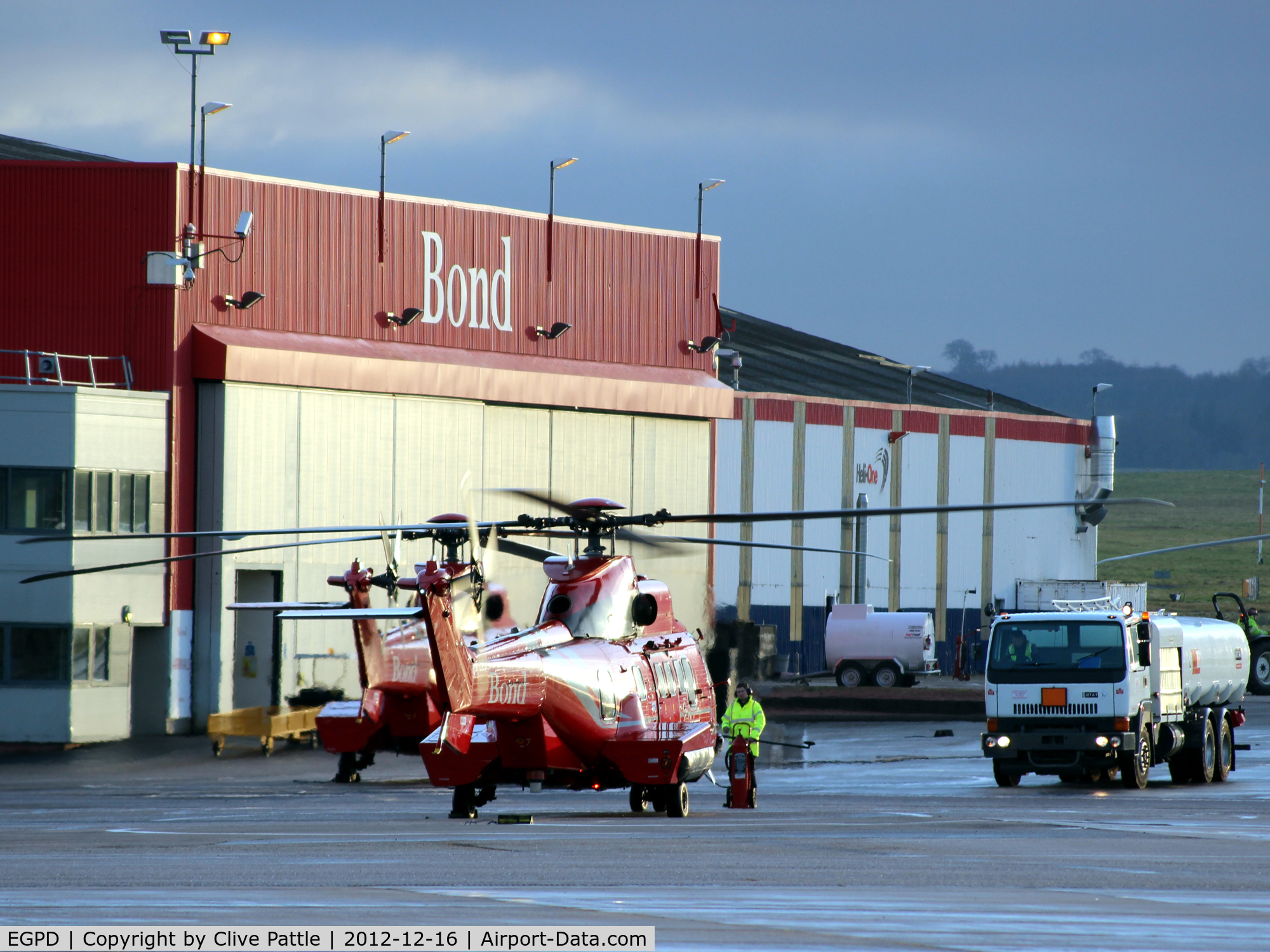 Aberdeen Airport, Aberdeen, Scotland United Kingdom (EGPD) - Bond Helicopter hangar at Aberdeen EGPD