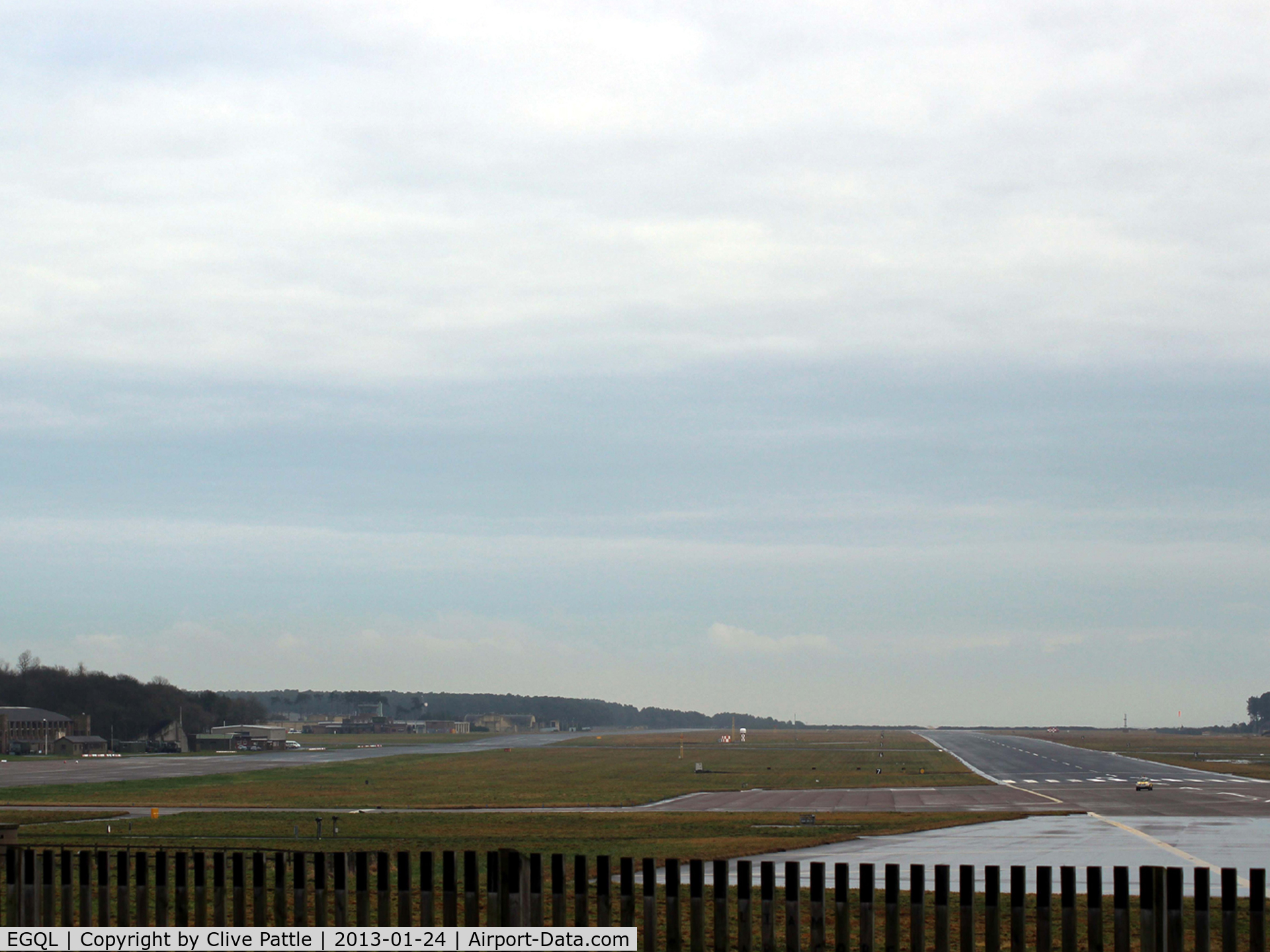RAF Leuchars Airport, Leuchars, Scotland United Kingdom (EGQL) - The view from the hill down RWY 09 at RAF Leuchars EGQL