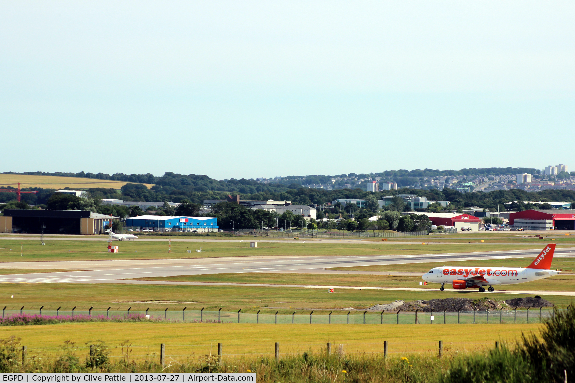 Aberdeen Airport, Aberdeen, Scotland United Kingdom (EGPD) - Easyjet G-EZDL on hold at Aberdeen EGPD