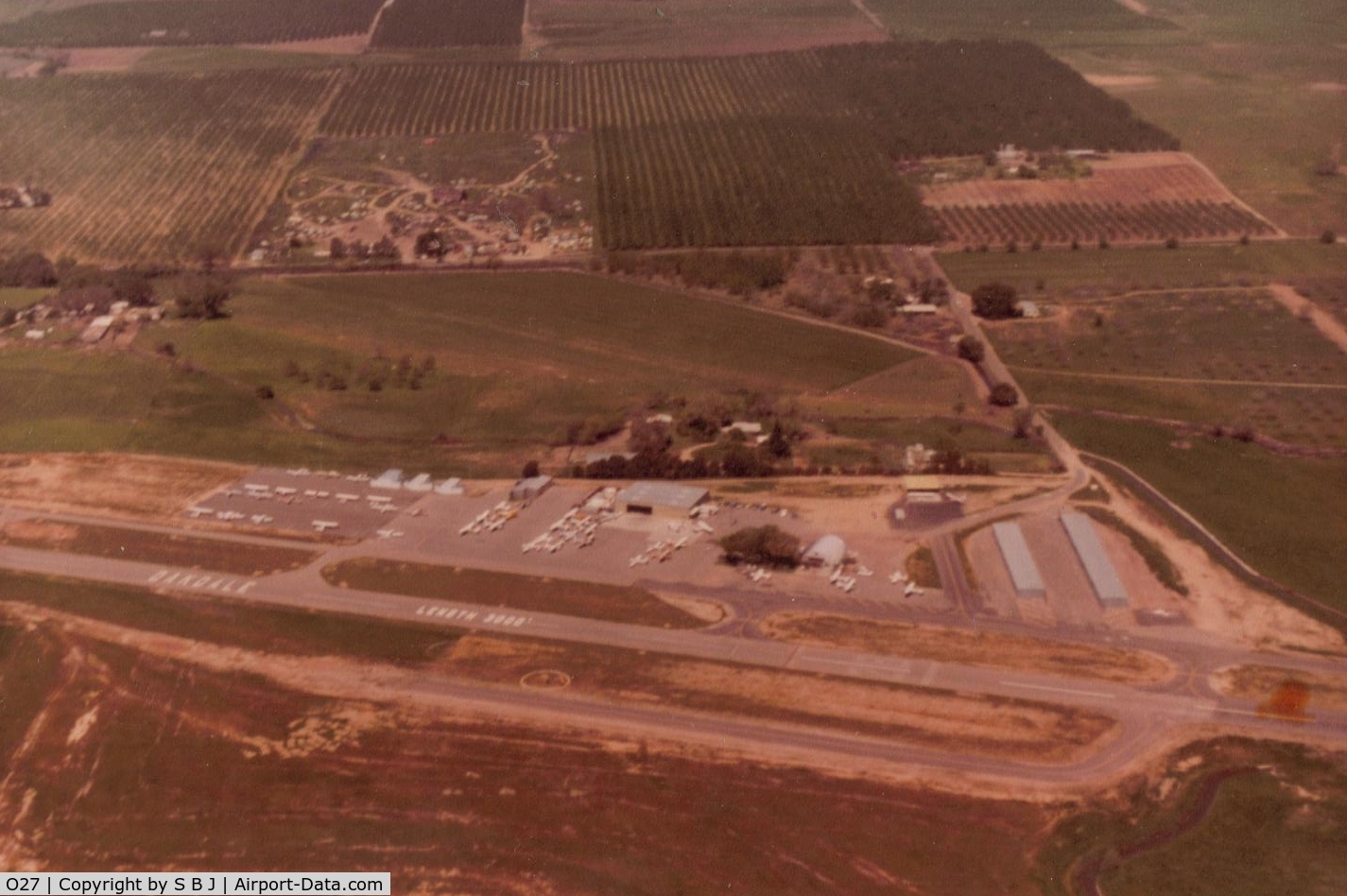 Oakdale Airport (O27) - Oakdale airport around 1995. View is northwest.