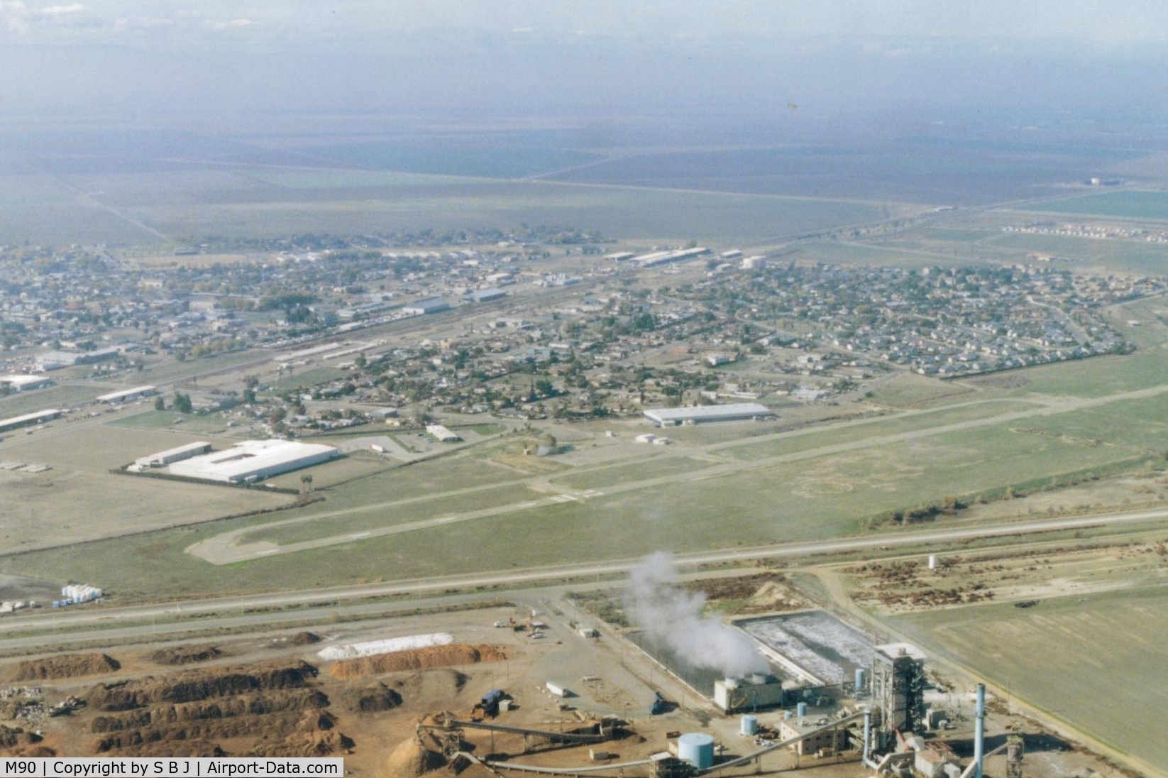William Robert Johnston Municipal Airport (M90) - As seen in 2000. View is west.