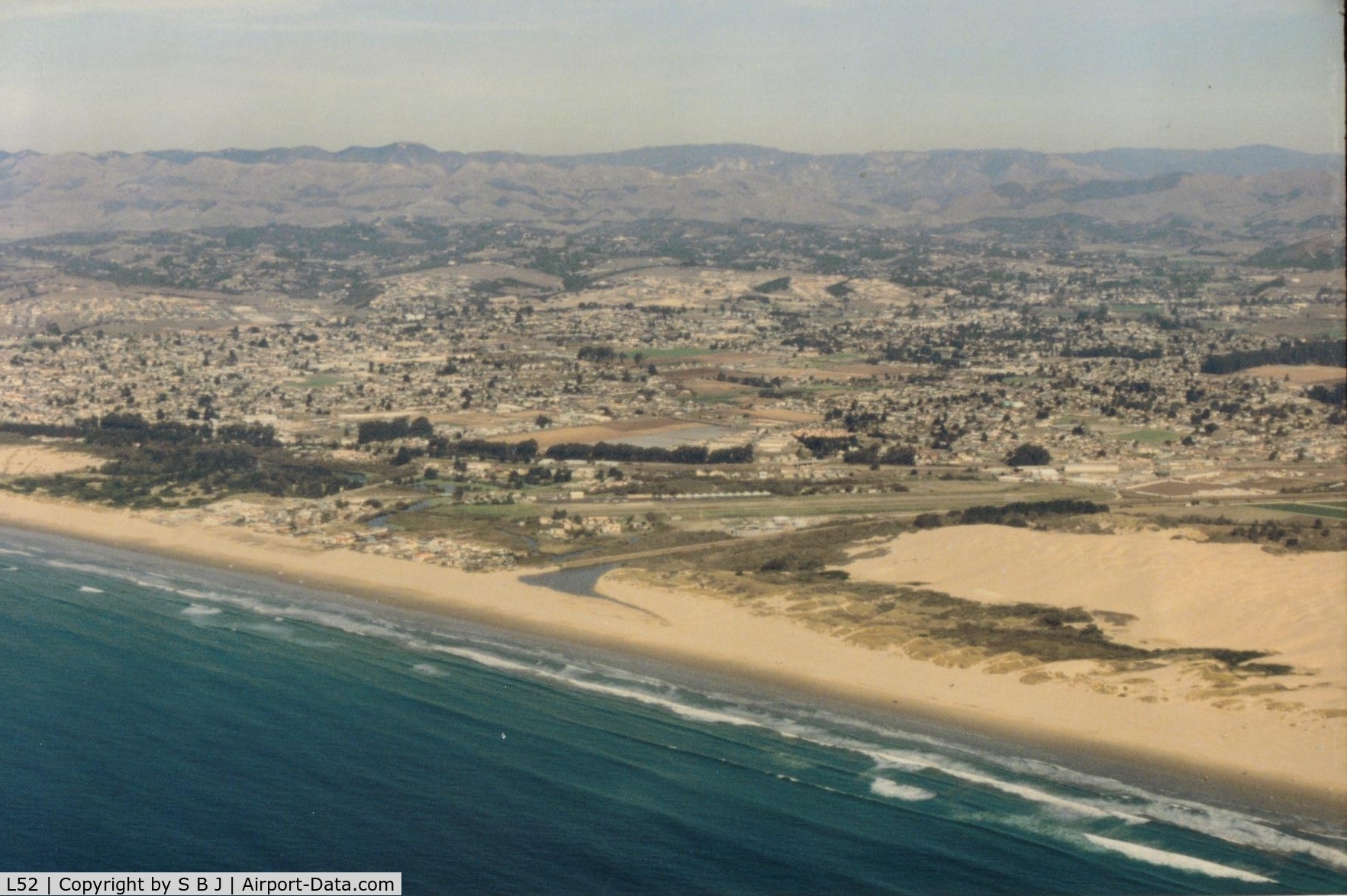 Oceano County Airport (L52) - Oceano as seen in 2002. Short walk to the beach! What a nice location for an airport. View is north.