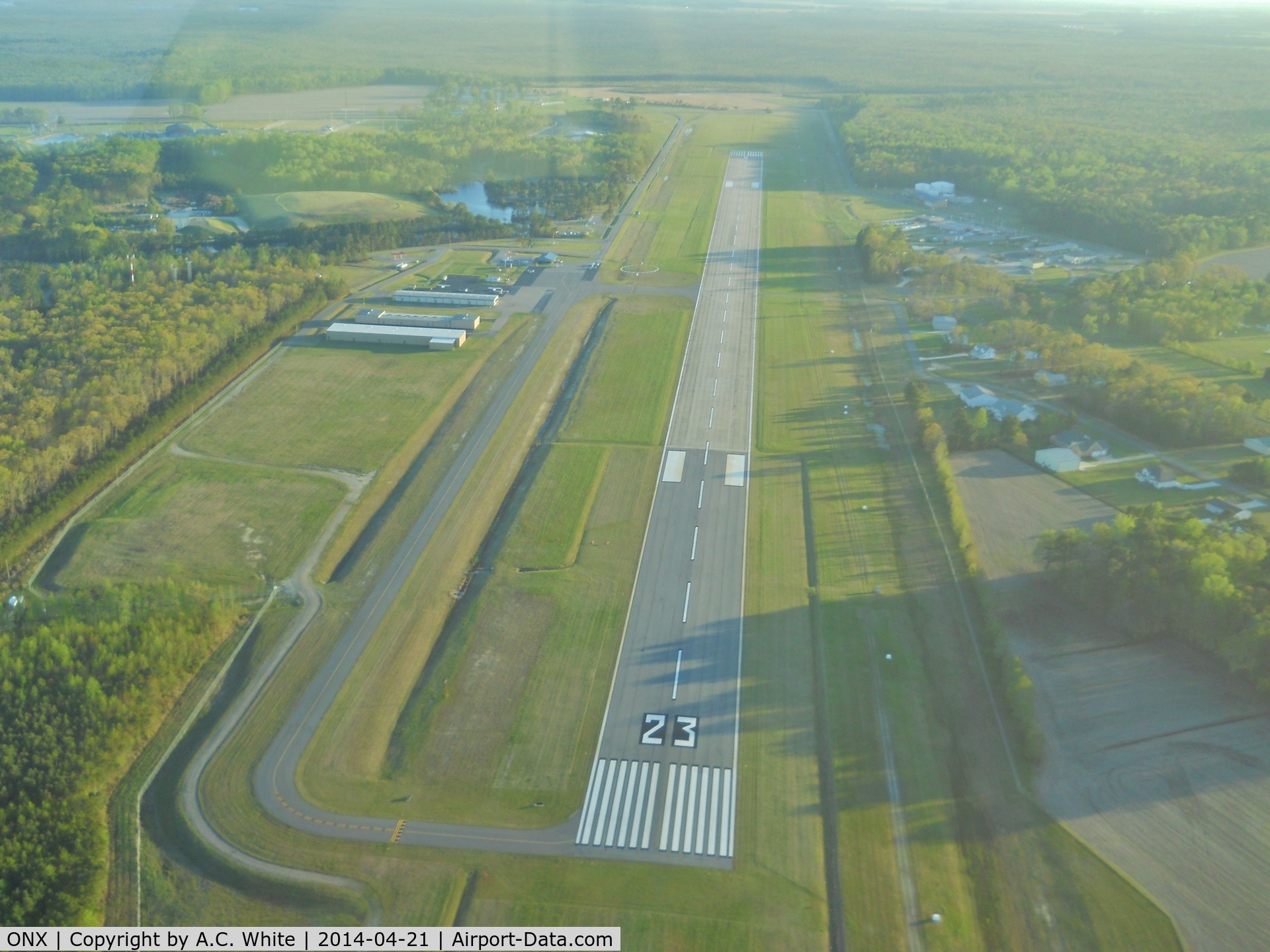 Currituck County Regional Airport (ONX) - Crosswind for runway 5 on a beautiful NC evening.