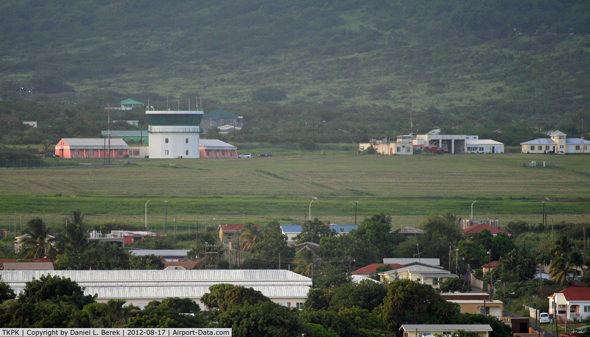 Robert L. Bradshaw International Airport, Basseterre, Saint Kitts Saint Kitts and Nevis (TKPK) - The older terminal at the northern end of the airport.