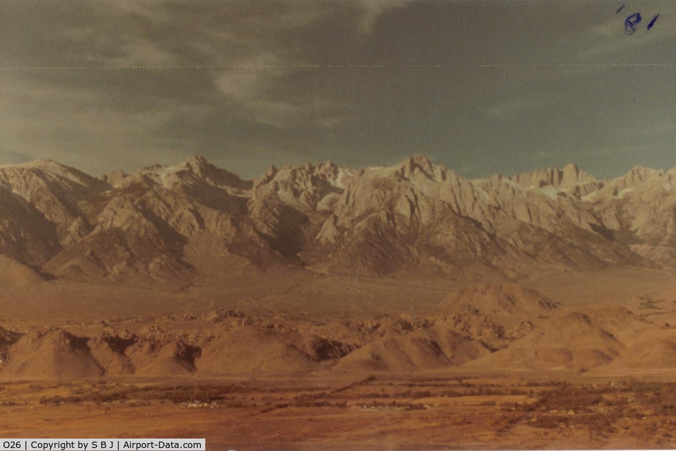 Lone Pine Airport (O26) - Lone Pine airport (bottom of pic) with the Alabama Hills (movie locations) and Mt Whitney at 14,491 feet in the distance.