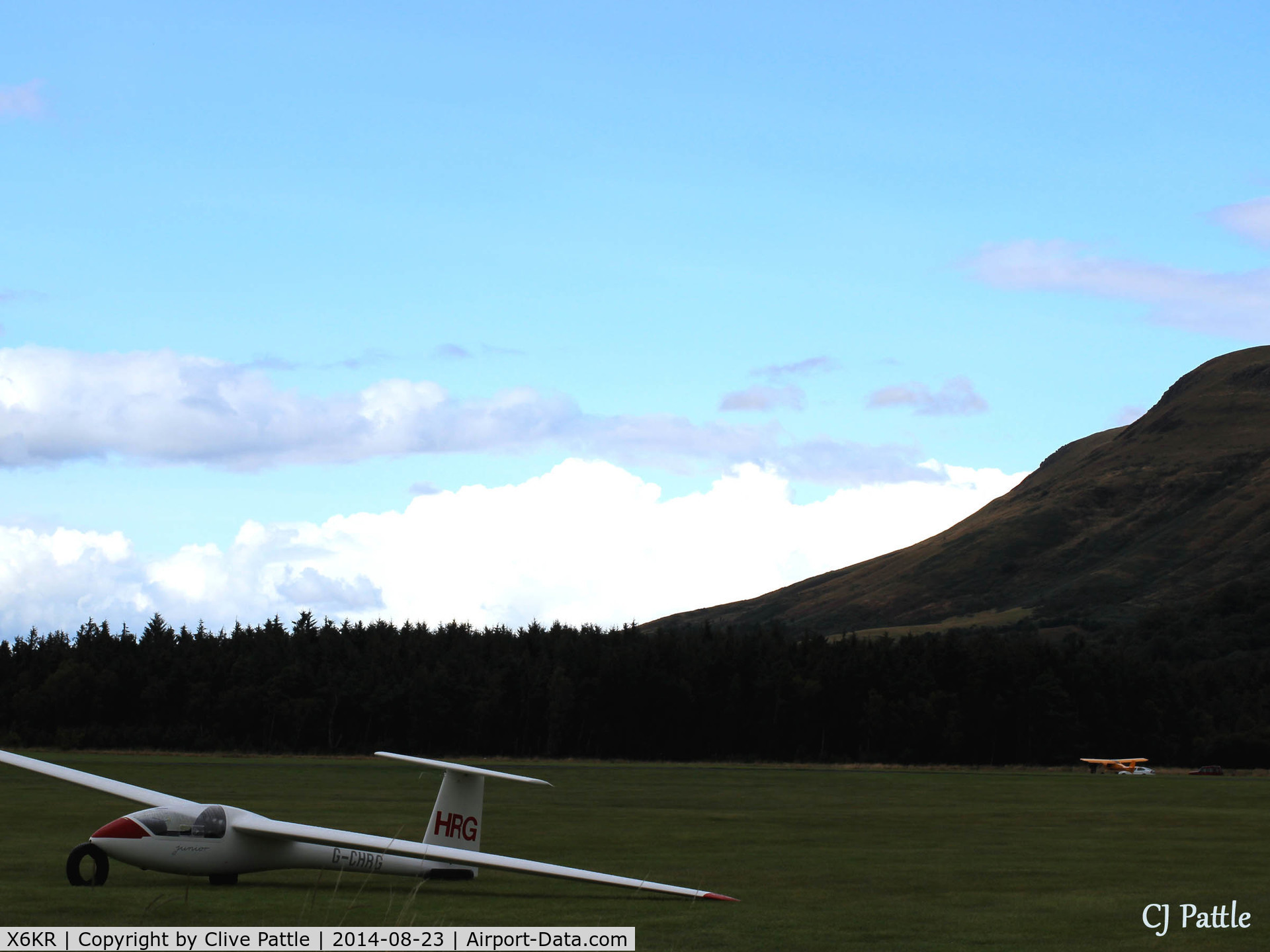 X6KR Airport - An evening view of Portmoak Gliding airfield, Kinross, Scotland.