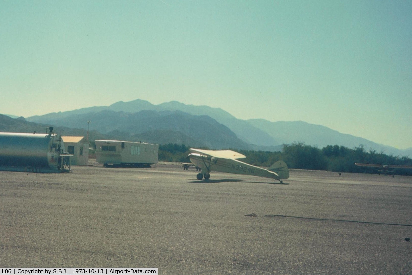 Furnace Creek Airport (L06) - The Furnace Creek ramp on a mid 70s flight. Only service was fuel at a premium price. 