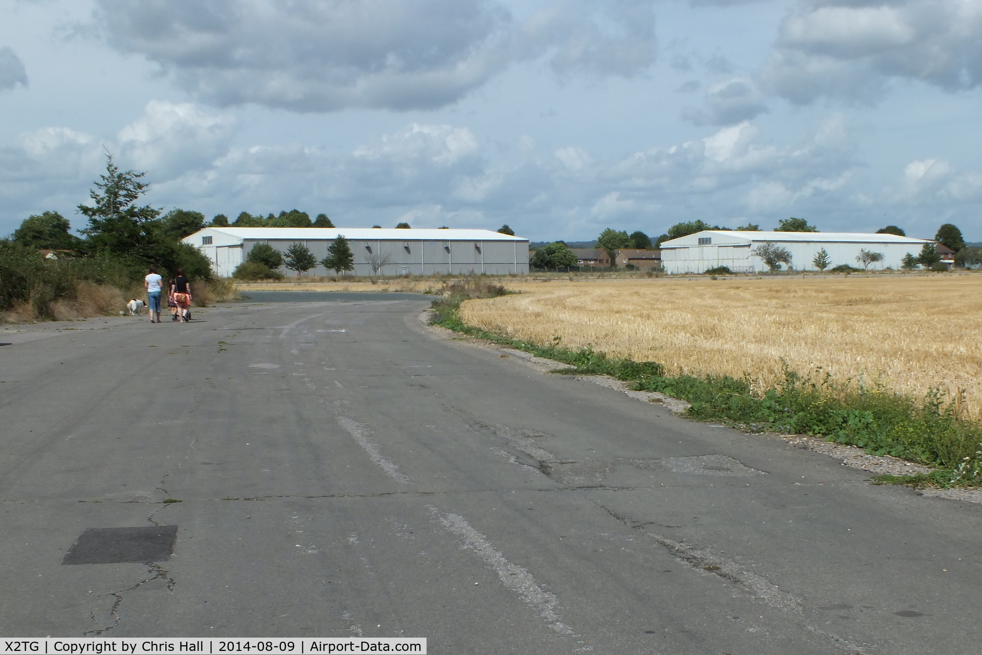 X2TG Airport - section of the perimiter track and hangars at the former RAF Tangmere