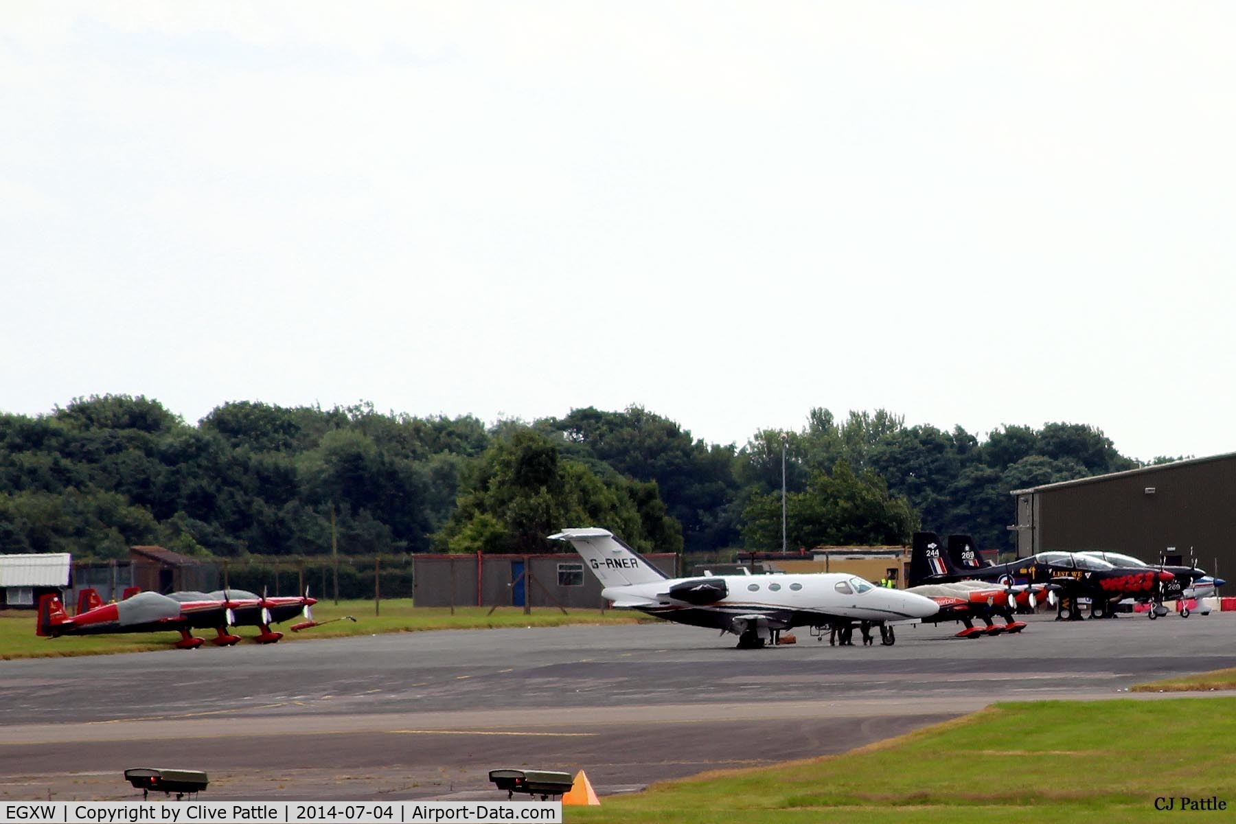 RAF Waddington Airport, Waddington, England United Kingdom (EGXW) - Visiting aircraft parked up for Waddo Airshow 14