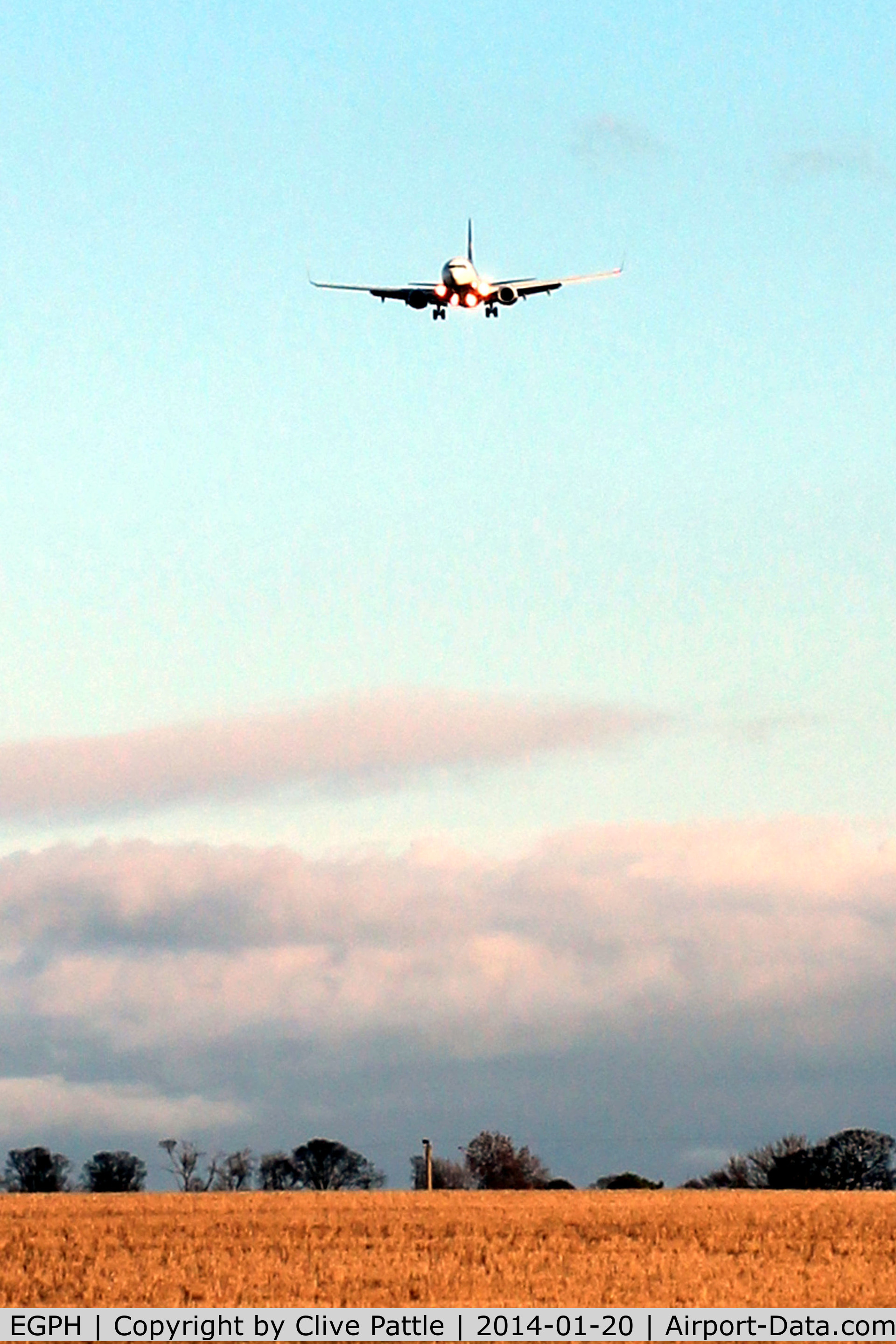 Edinburgh Airport, Edinburgh, Scotland United Kingdom (EGPH) - A landing shot taken from the Railway Bridge viewing area on the north side of the airport