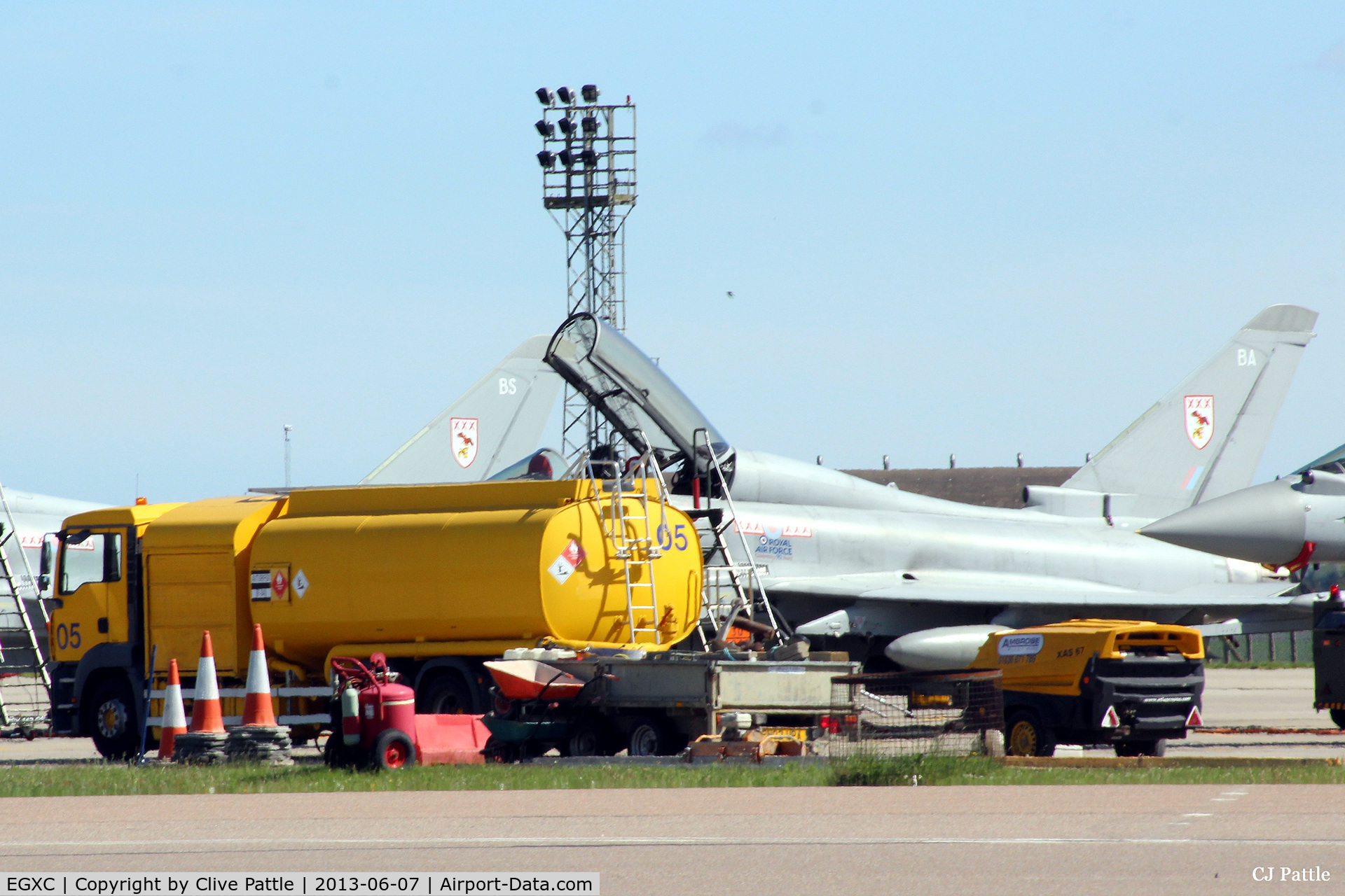 RAF Coningsby Airport, Coningsby, England United Kingdom (EGXC) - Bowser re-fuel action at RAF Coningsby