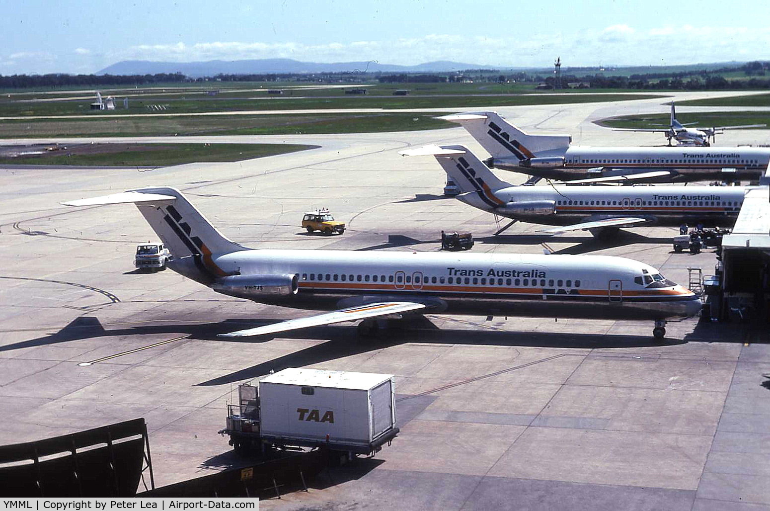 Melbourne International Airport, Tullamarine, Victoria Australia (YMML) - TAA aircraft at Melbourne airport in 1983