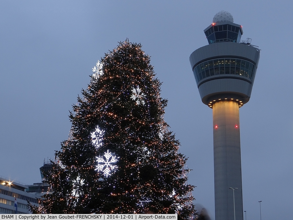 Amsterdam Schiphol Airport, Haarlemmermeer, near Amsterdam Netherlands (EHAM) - Christmas tower