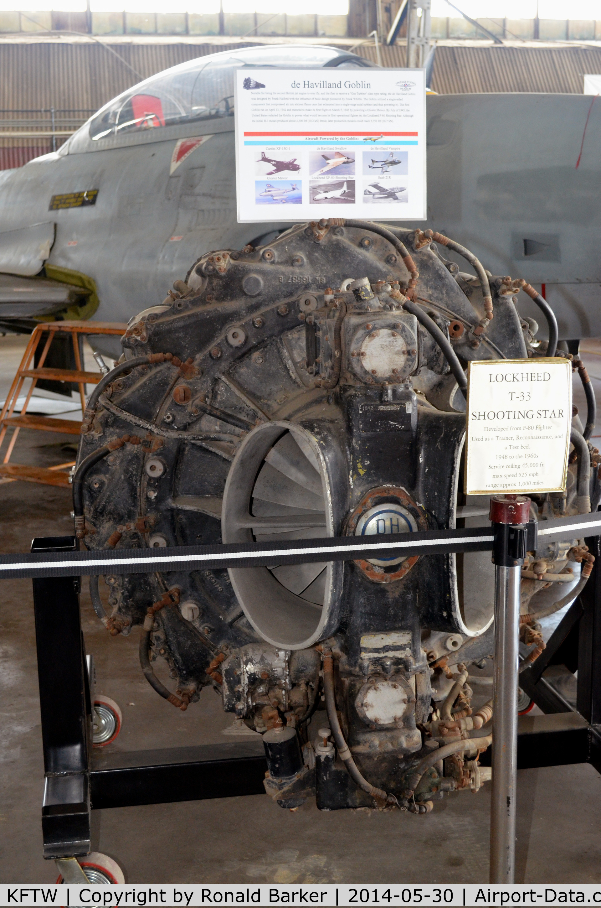 Fort Worth Meacham International Airport (FTW) - de Havilland Goblin motor Vintage Flight Museum