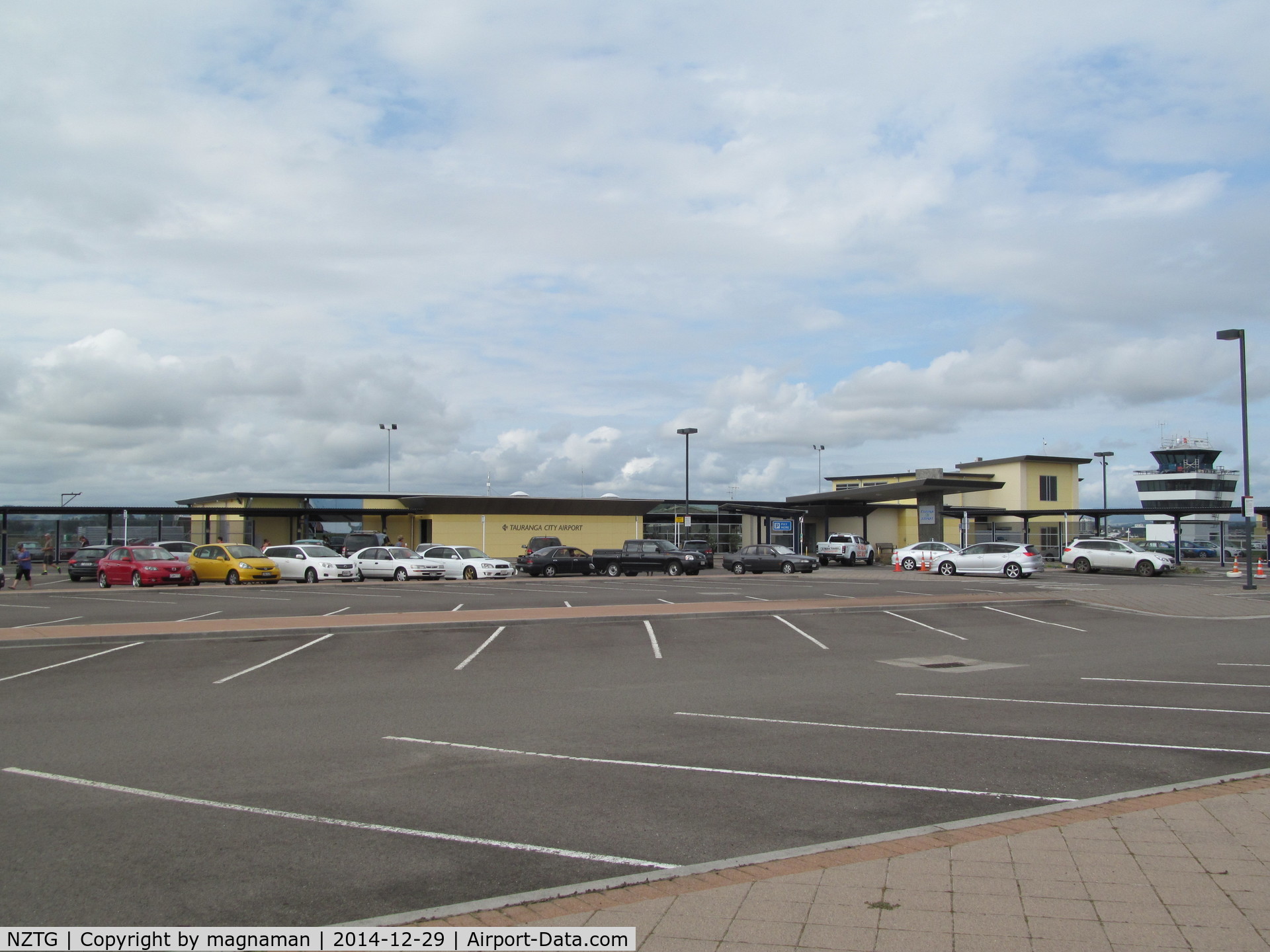 Tauranga Airport, Tauranga New Zealand (NZTG) - terminal from car park.