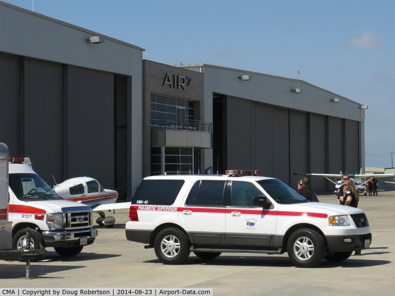 Camarillo Airport (CMA) - Paramedic Vehicles at Air7 ramp-centrally dispatched for CMA Annual Airshow if services needed