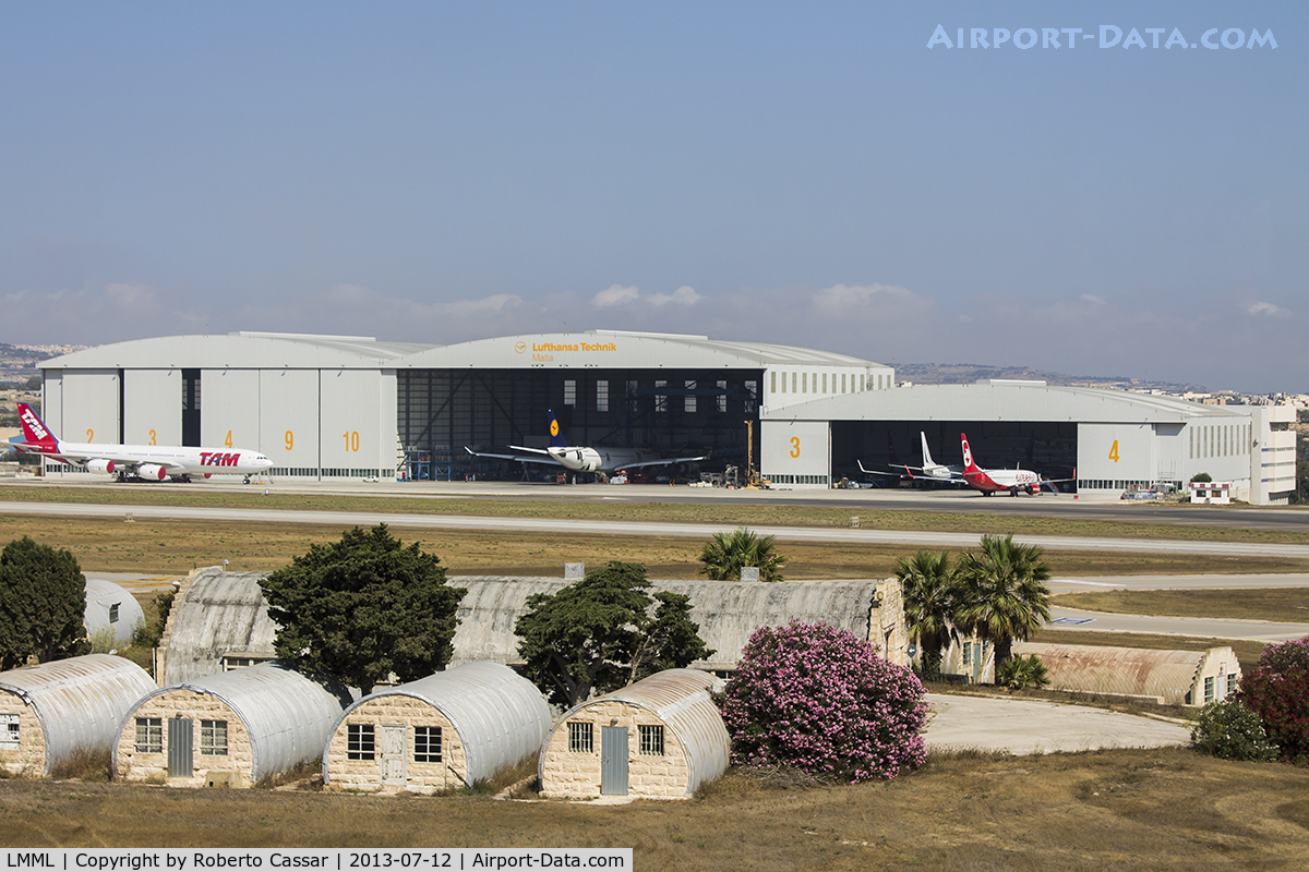 Malta International Airport (Luqa Airport), Luqa Malta (LMML) - Lufthansa Hangars