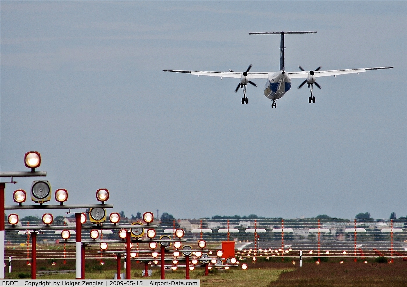 Tegel International Airport (closing in 2011), Berlin Germany (EDDT) - Inbound traffic on final for rwy 08R....