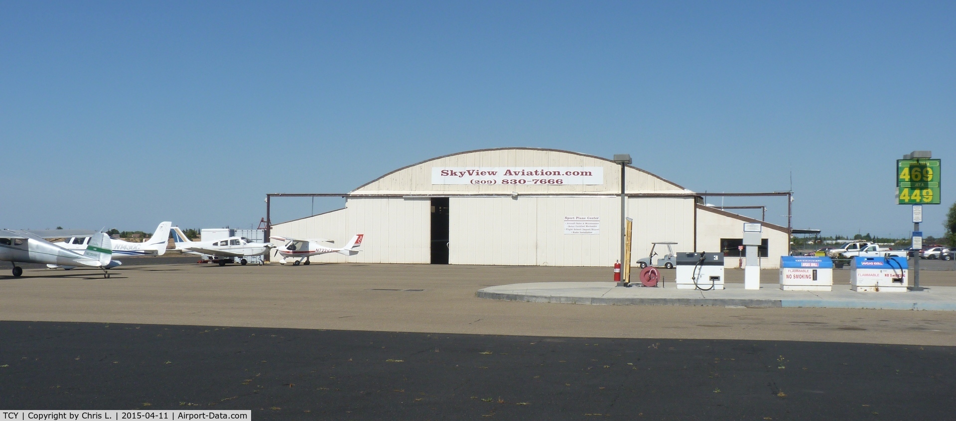 Tracy Municipal Airport (TCY) - One of the oldest and largest hangars at Tracy Municipal Airport, Skyview Aviation's hangar is the main FBO at Tracy.