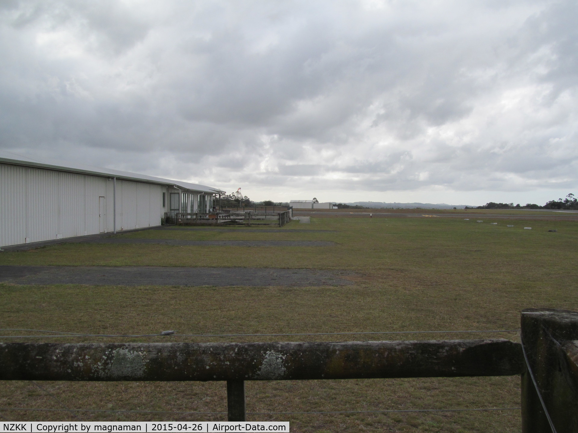 Kerikeri/Bay of Islands Airport, Kerikeri / Bay of Islands New Zealand (NZKK) - View of local hangar and terminal outdoor area. This airfield is most common first or last stop for light aircraft being imported or exported by air from new Zealand.