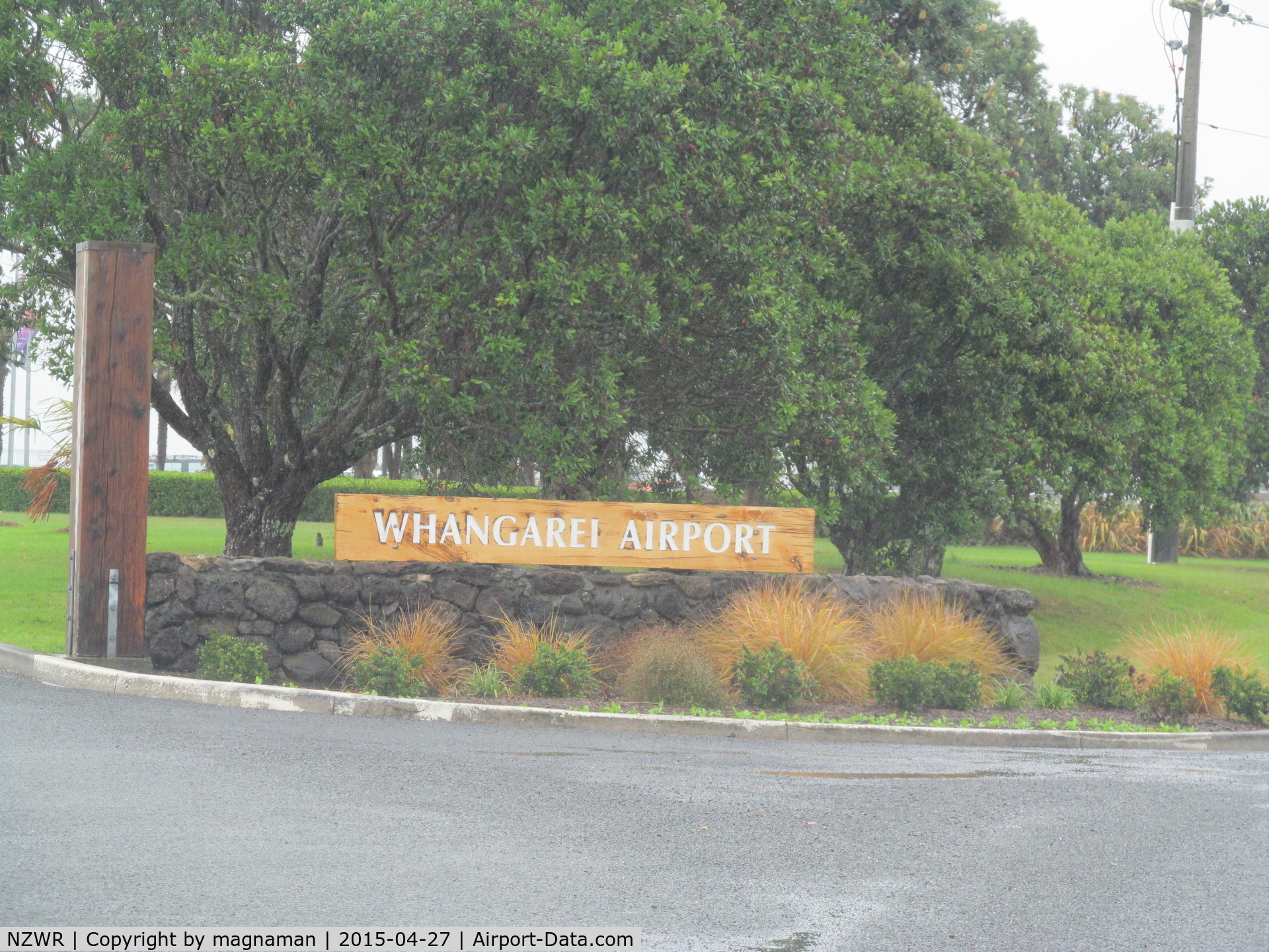 Whangarei Airport, Whangarei New Zealand (NZWR) - Entrance to the airport - located on top of hill about 7k outside of Whangarei itself.