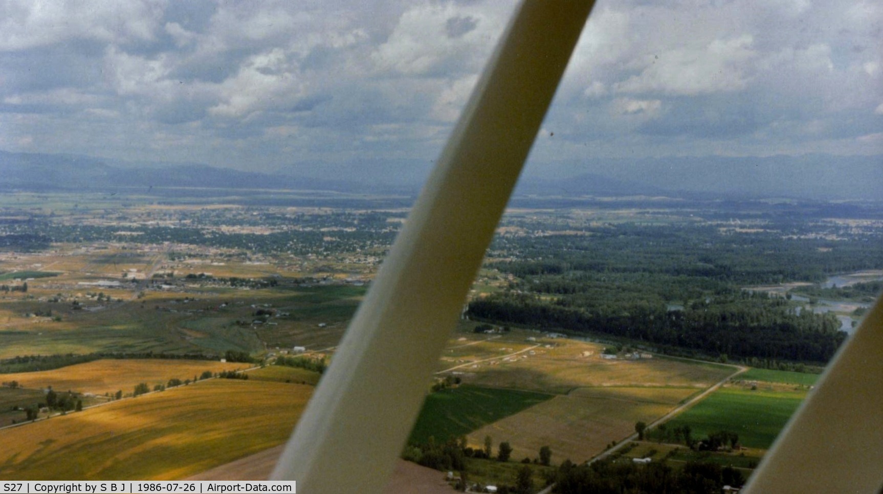 Kalispell City Airport (S27) - Kalispell airport is seen on the far left and middle of picture.The Flathead River is on the right and with the view to the north and not far from Glacier Park Intl. airport..