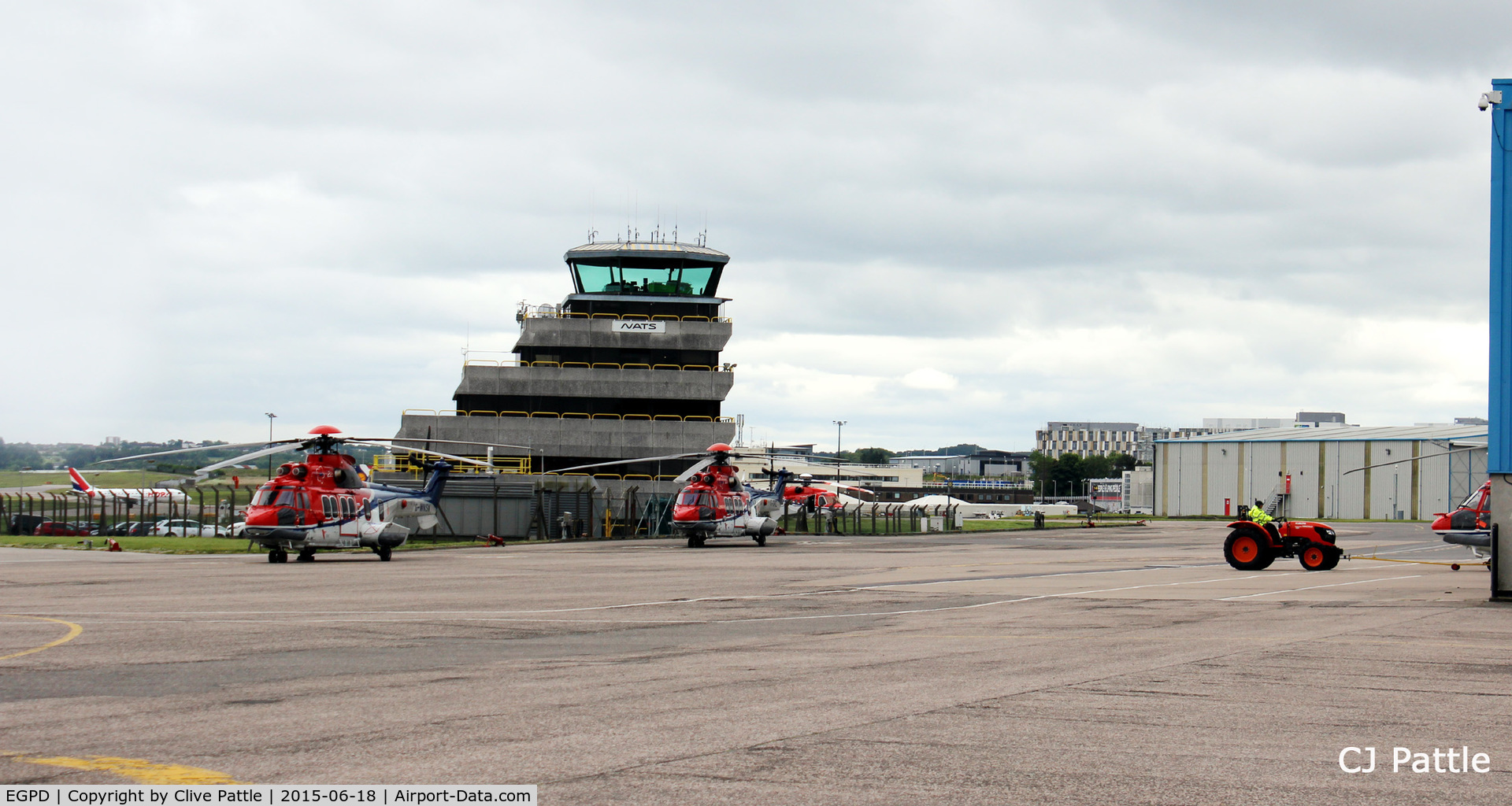 Aberdeen Airport, Aberdeen, Scotland United Kingdom (EGPD) - Apron activity at Aberdeen Airport, Scotland EGPD