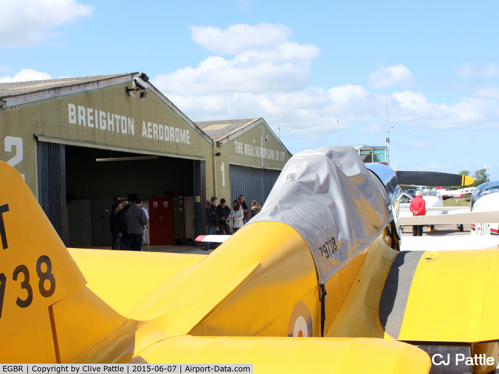 EGBR Airport - Radial Fly-in day- The Real Aeroplane Company Hangar view at Breighton, Yorks - EGBR