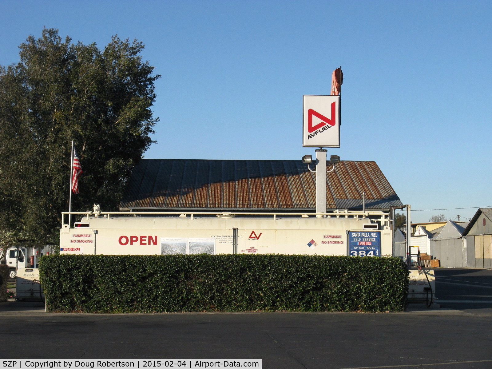 Santa Paula Airport (SZP) - Self-Serve Fuel Dock, 100LL only, note substantially lowered fuel price