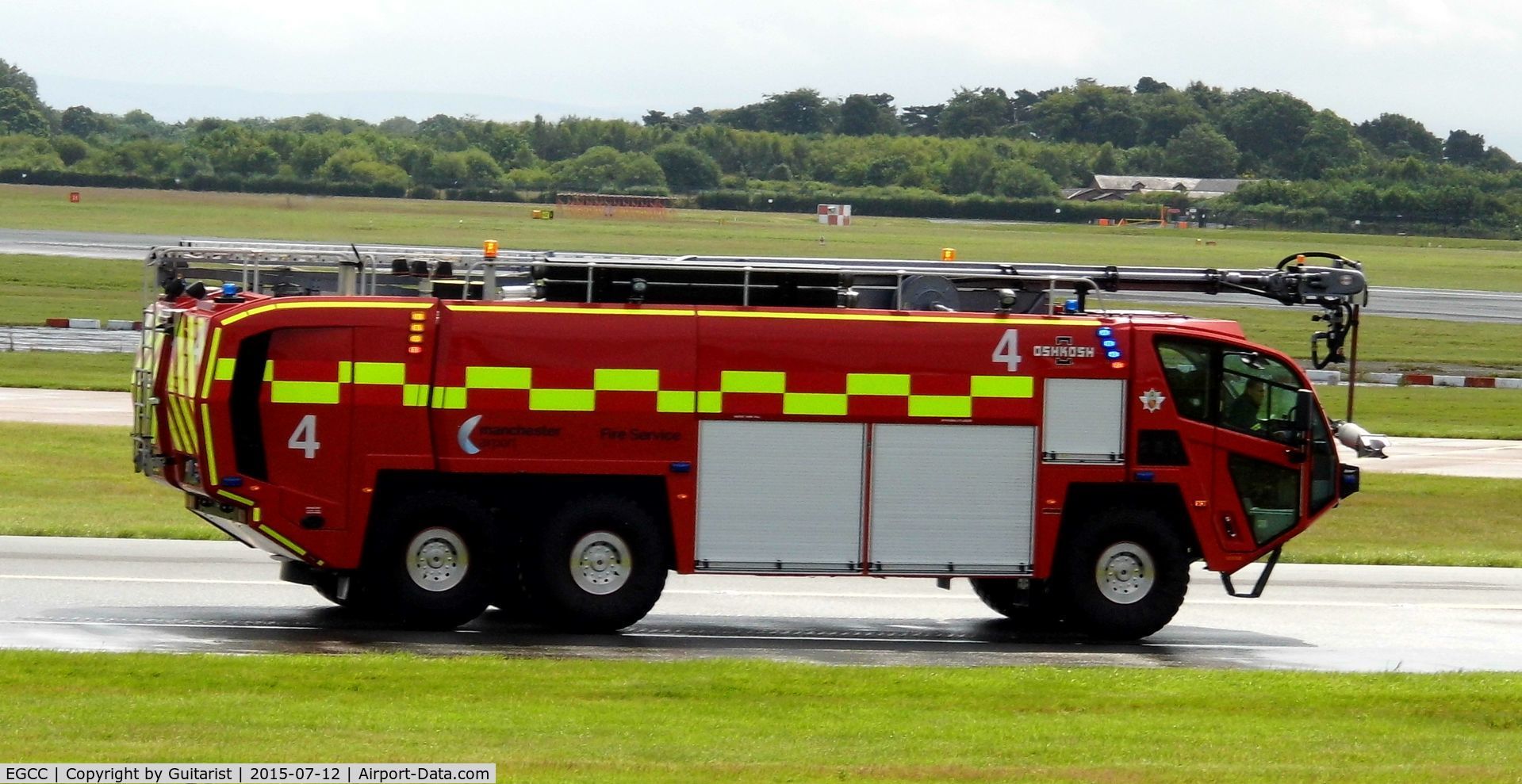 Manchester Airport, Manchester, England United Kingdom (EGCC) - Fire engine 4 at Manchester