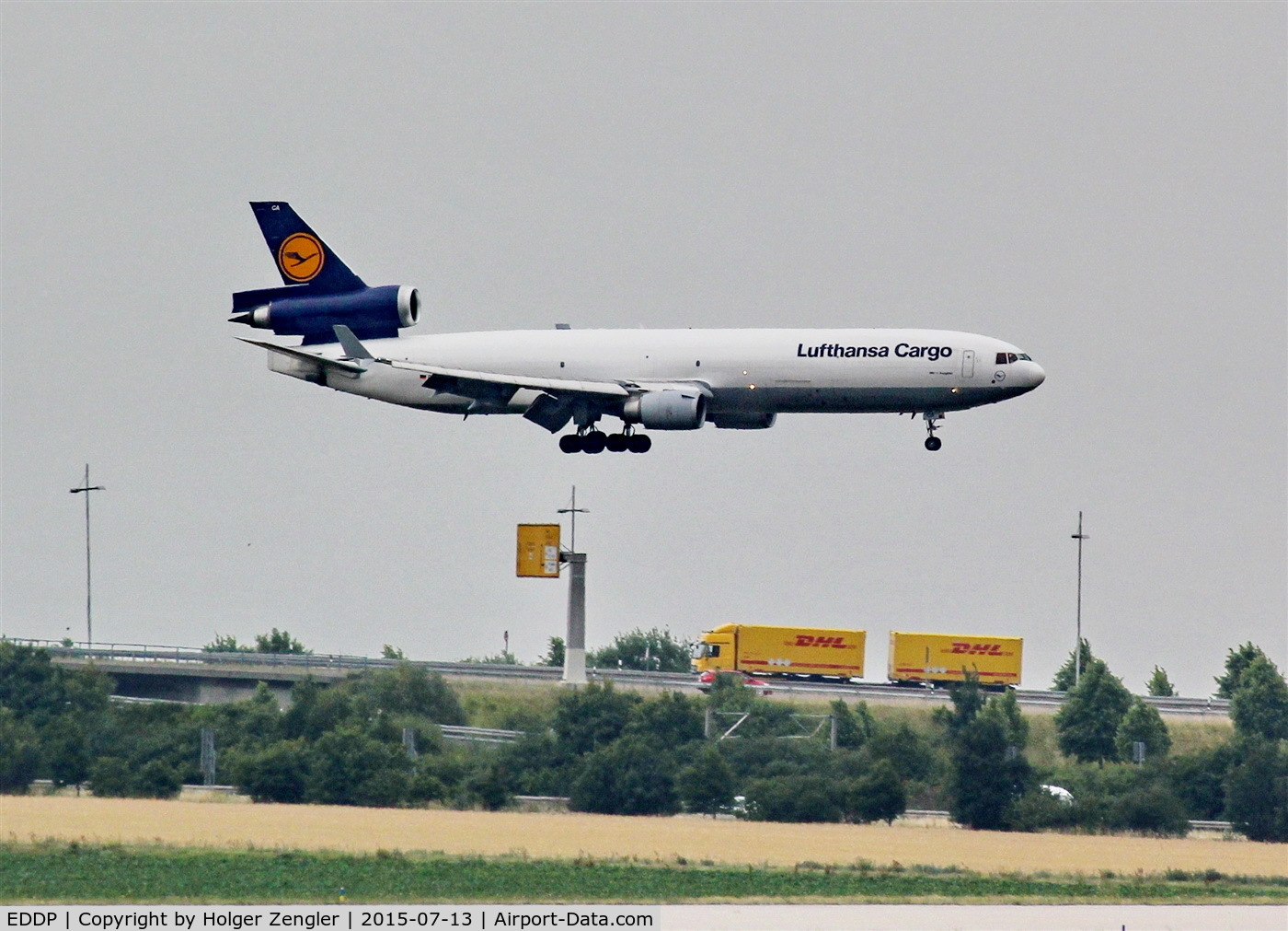 Leipzig/Halle Airport, Leipzig/Halle Germany (EDDP) - Inbound traffic for rwy 26L delivers parcels for yellow trucks company...