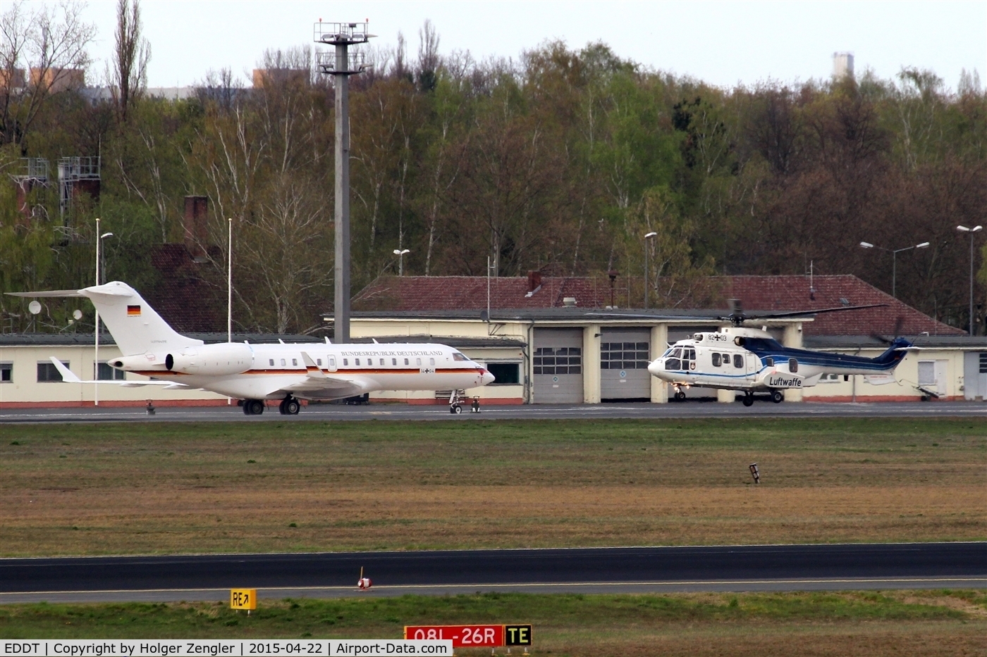 Tegel International Airport (closing in 2011), Berlin Germany (EDDT) - Apron of VIP squad of German Airforce opposite visitor´s terrace