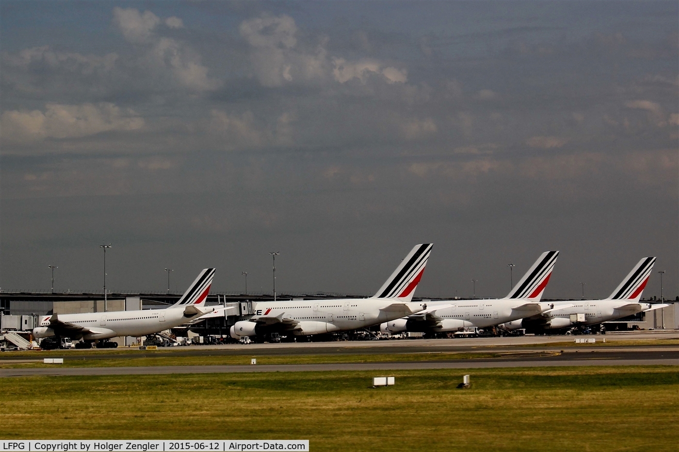 Paris Charles de Gaulle Airport (Roissy Airport), Paris France (LFPG) - Absolutely last view on aprons full of AF....