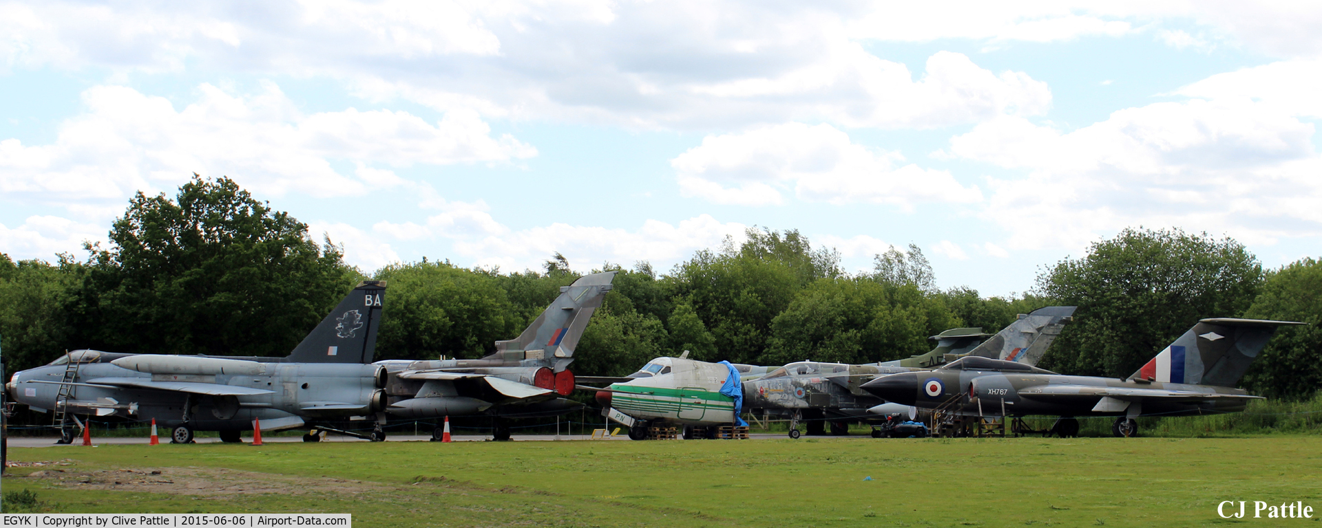 EGYK Airport - A view of one of the Aircraft exhibition line-ups at the Yorkshire Air Museum at Elvington EGYK