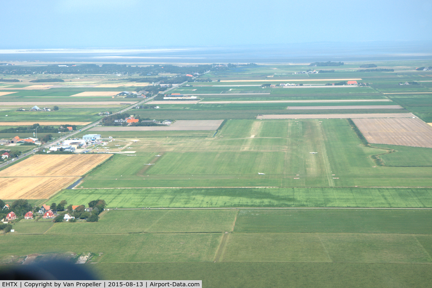 Texel International Airport, Texel Netherlands (EHTX) - Texel airfield seen during approach from the southern side: the friendliest airfield in the Netherlands...