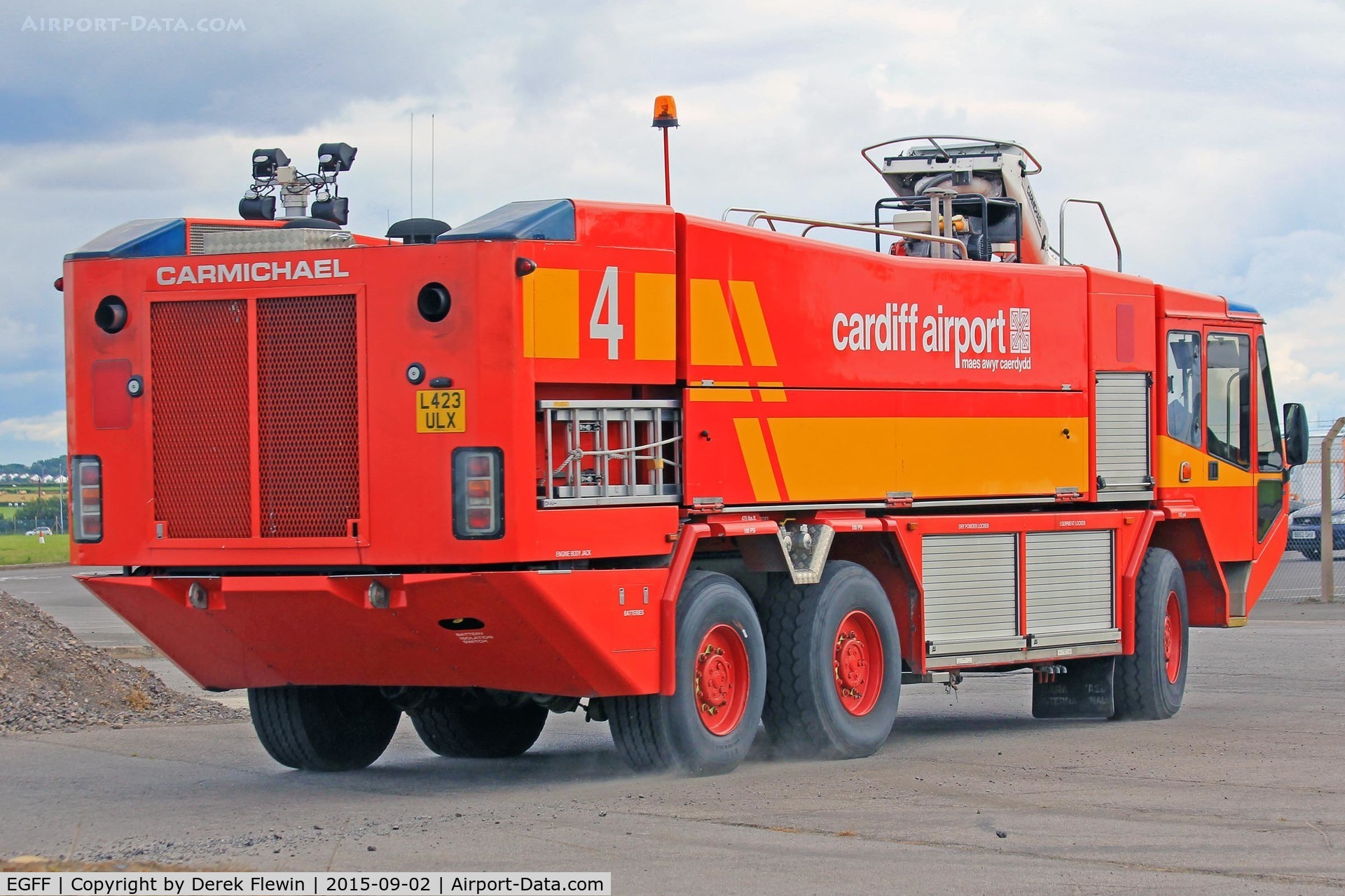 Cardiff International Airport, Cardiff, Wales United Kingdom (EGFF) - Fire 4 at EGFF.